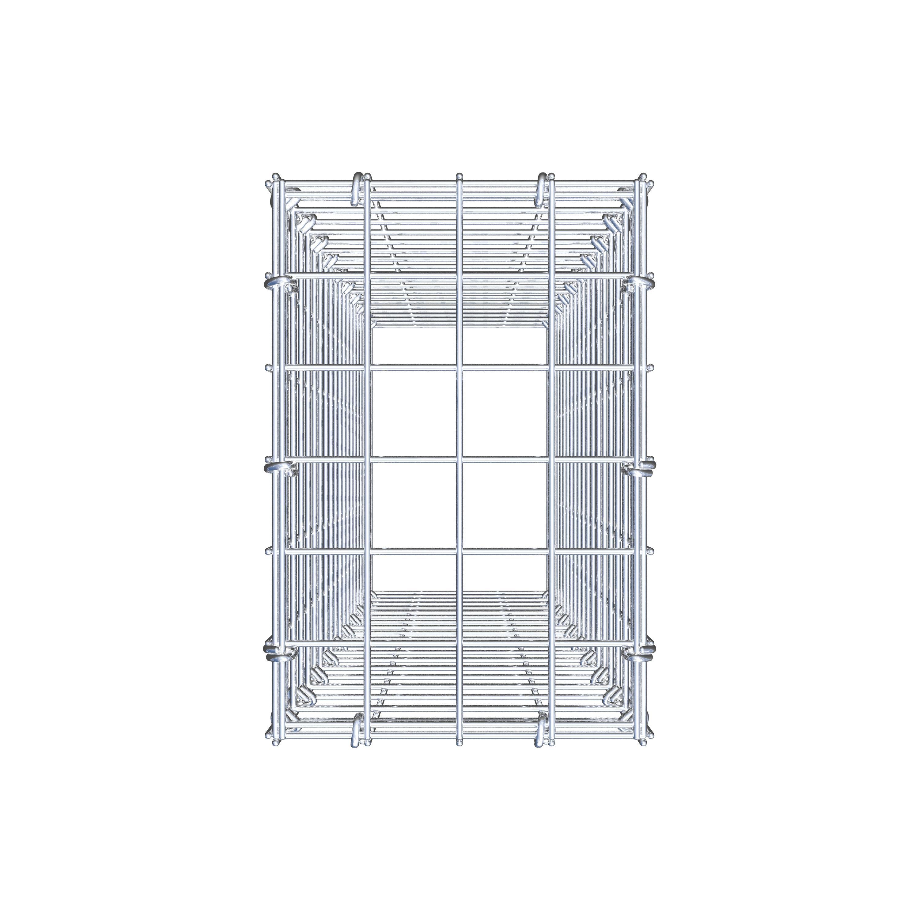 Anbaugabione Typ 3 100 cm x 20 cm x 30 cm (L x H x T), Maschenweite 5 cm x 5 cm, C-Ring