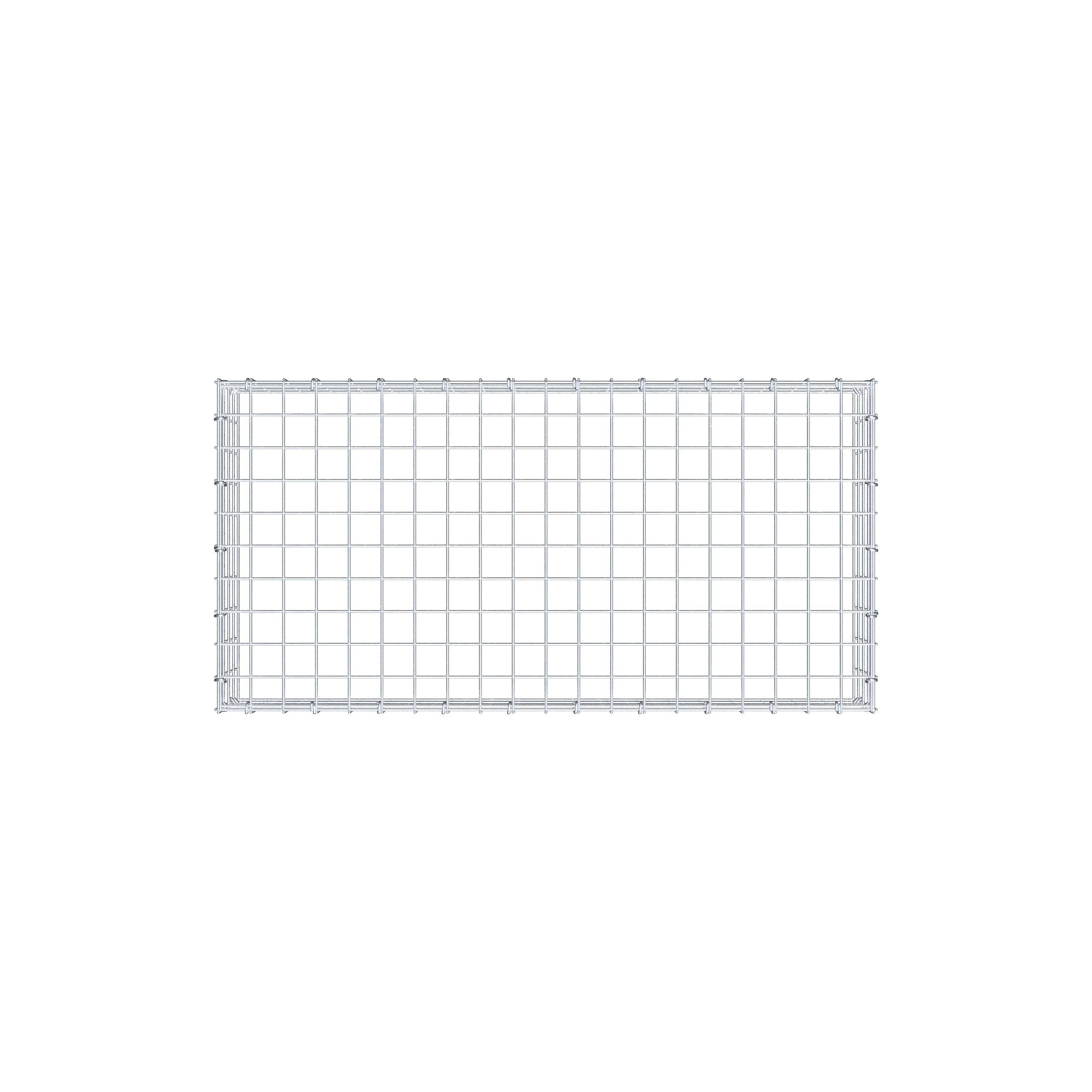 Mounted gabion type 3 100 cm x 20 cm x 50 cm (L x H x D), mesh size 5 cm x 5 cm, C-ring