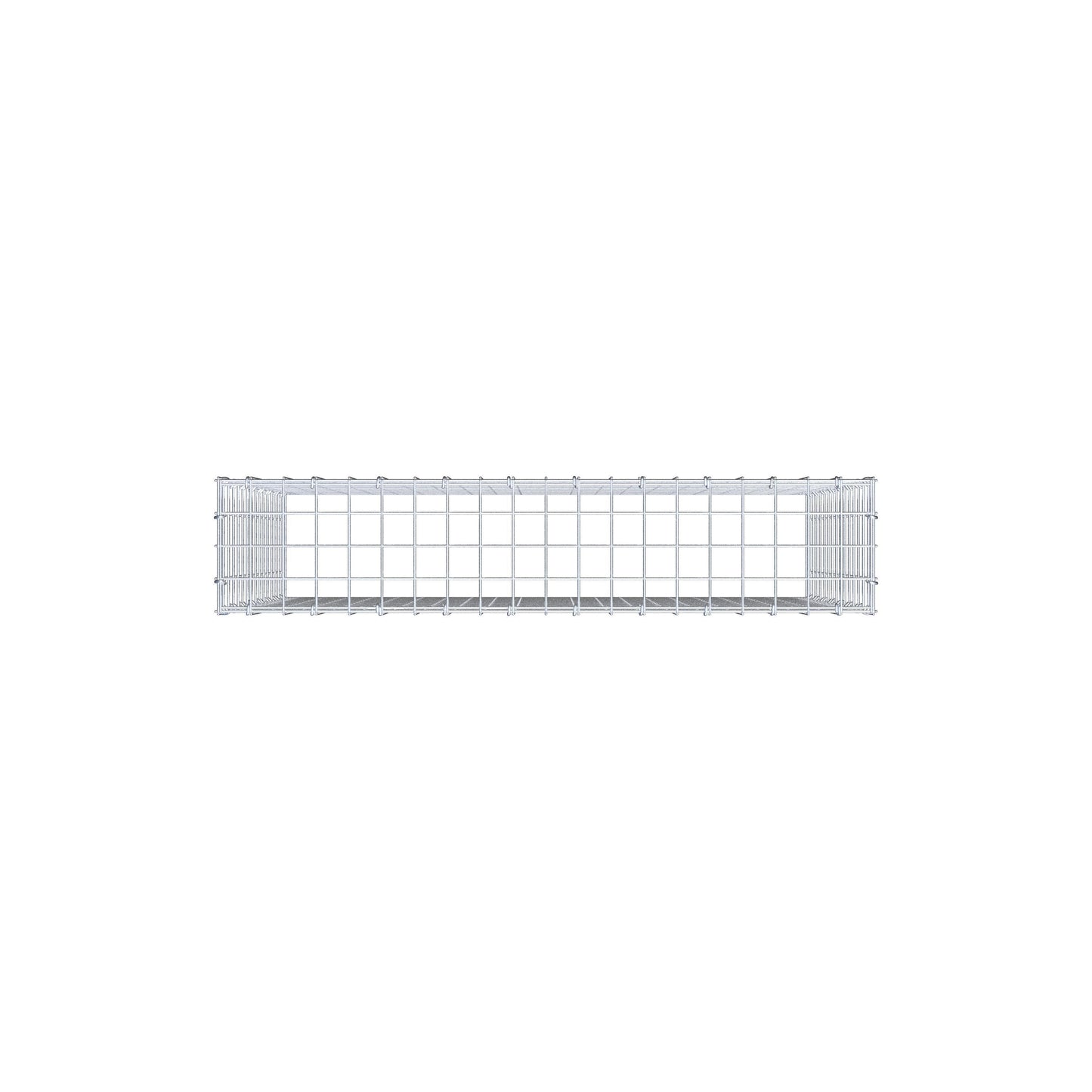 Typ 3 påbyggnadsgabion 100 cm x 80 cm x 20 cm (L x H x D), maskstorlek 5 cm x 5 cm, C-ring