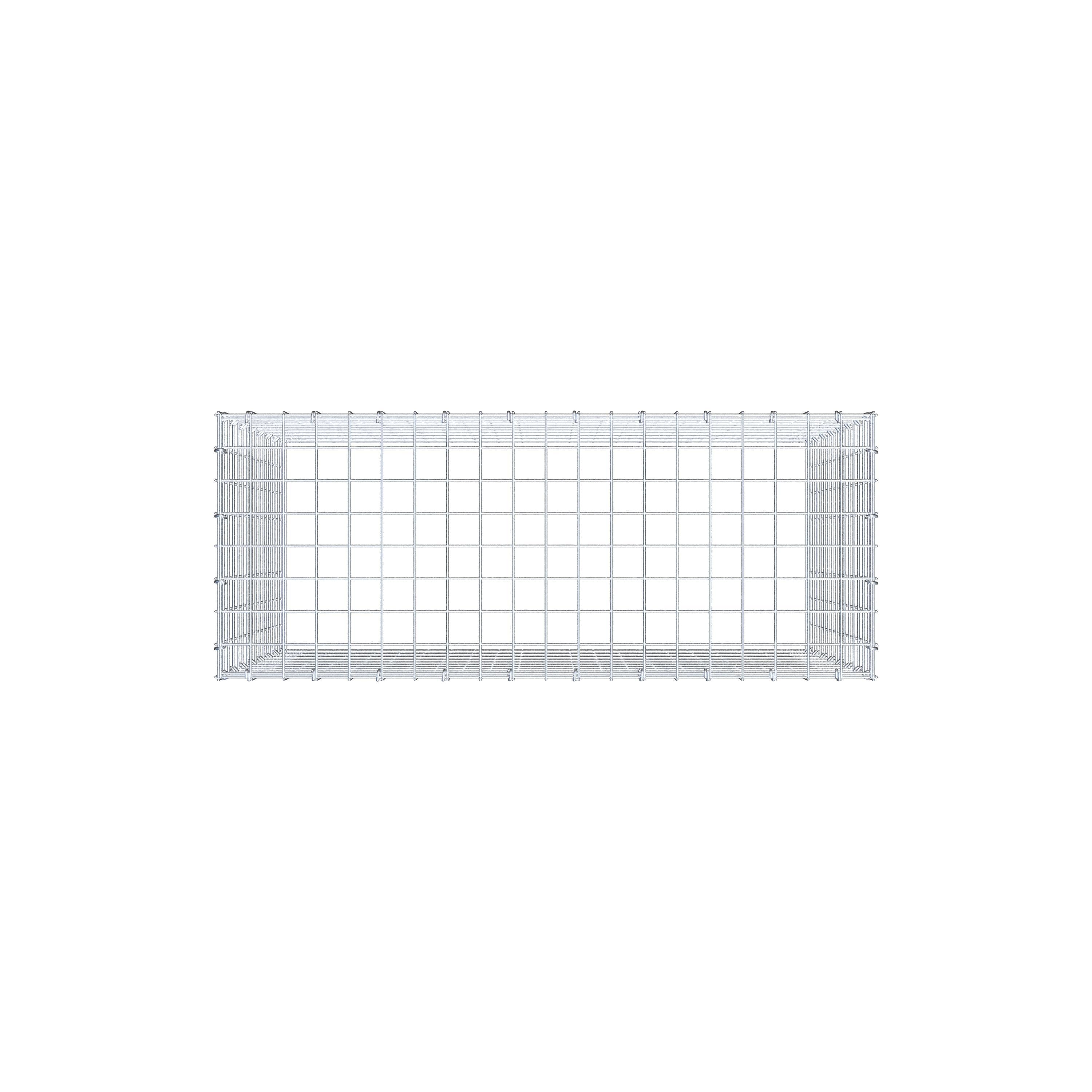 Gavión complementario de tipo 3 100 cm x 80 cm x 40 cm (L x A x P), malla 5 cm x 5 cm, anillo en C