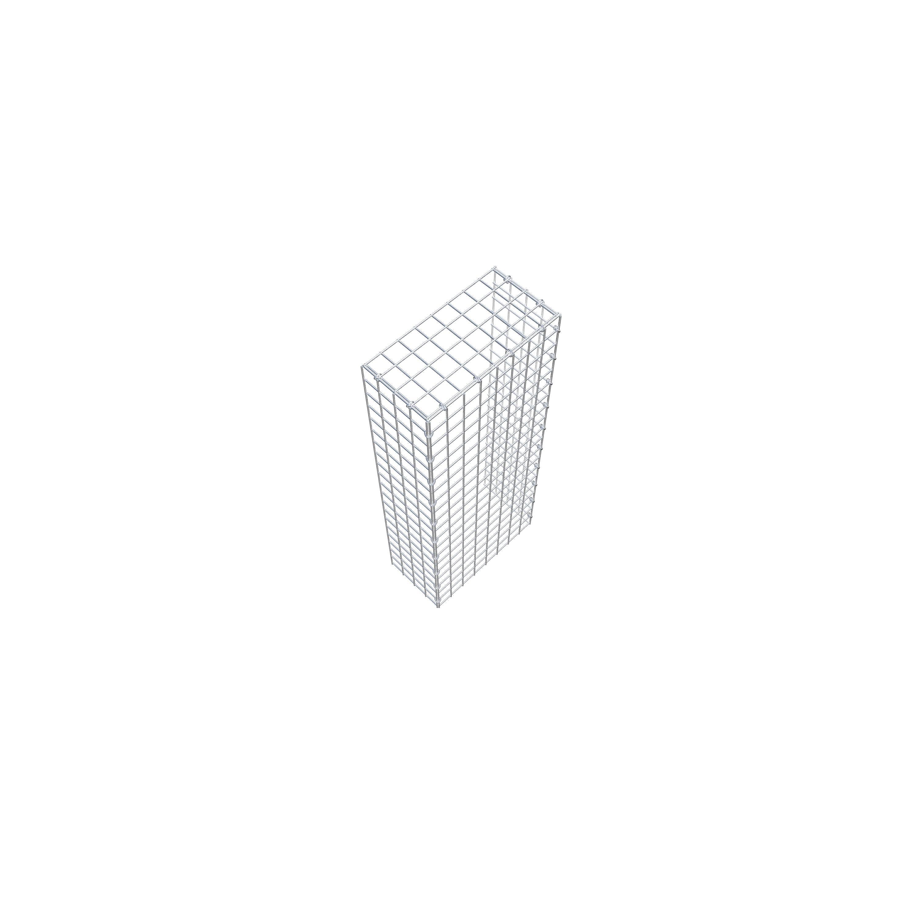 Bevestigbare schanskorf type 4 100 cm x 20 cm x 40 cm (L x H x D), maaswijdte 5 cm x 5 cm, C-ring