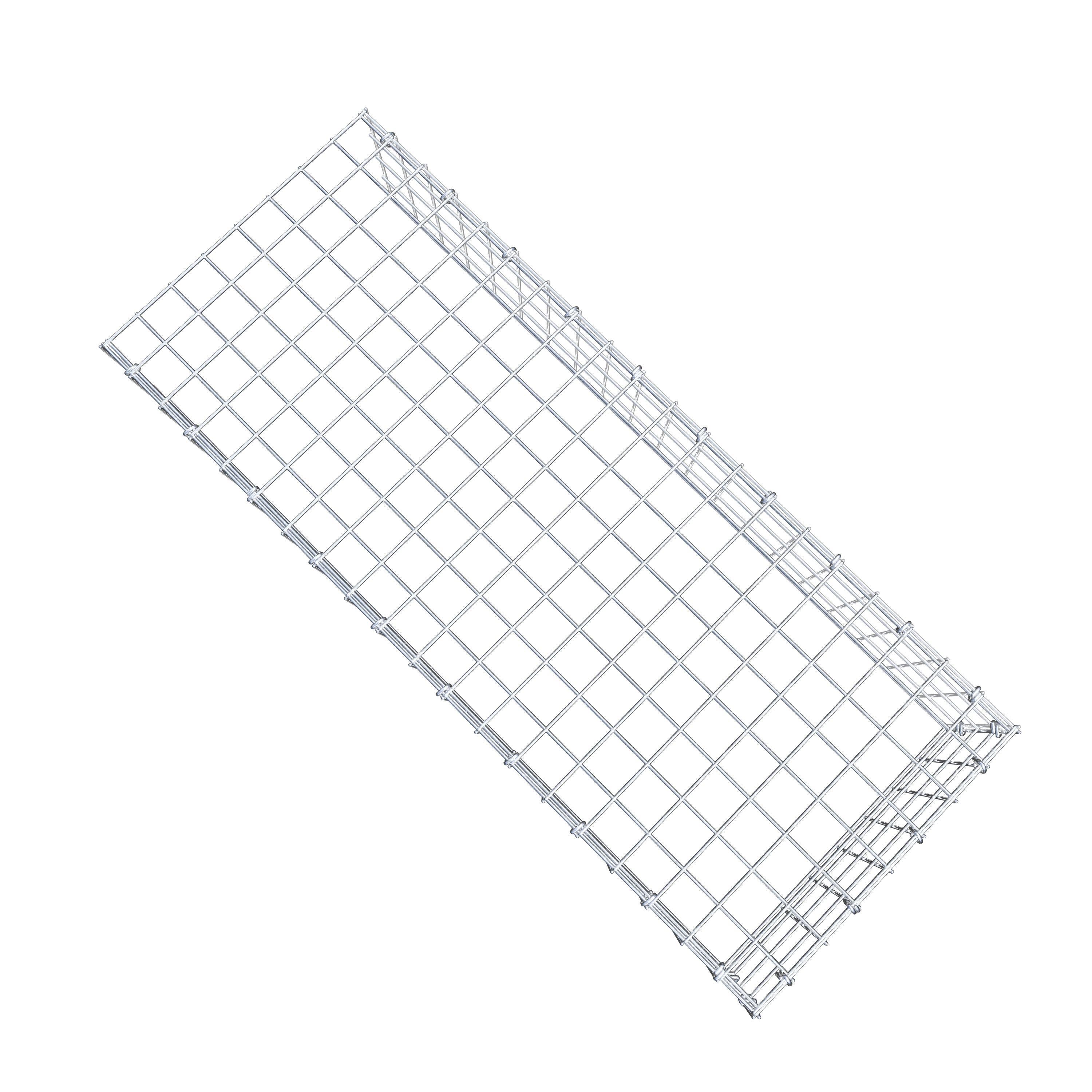 Bevestigbare schanskorf type 4 100 cm x 20 cm x 40 cm (L x H x D), maaswijdte 5 cm x 5 cm, C-ring
