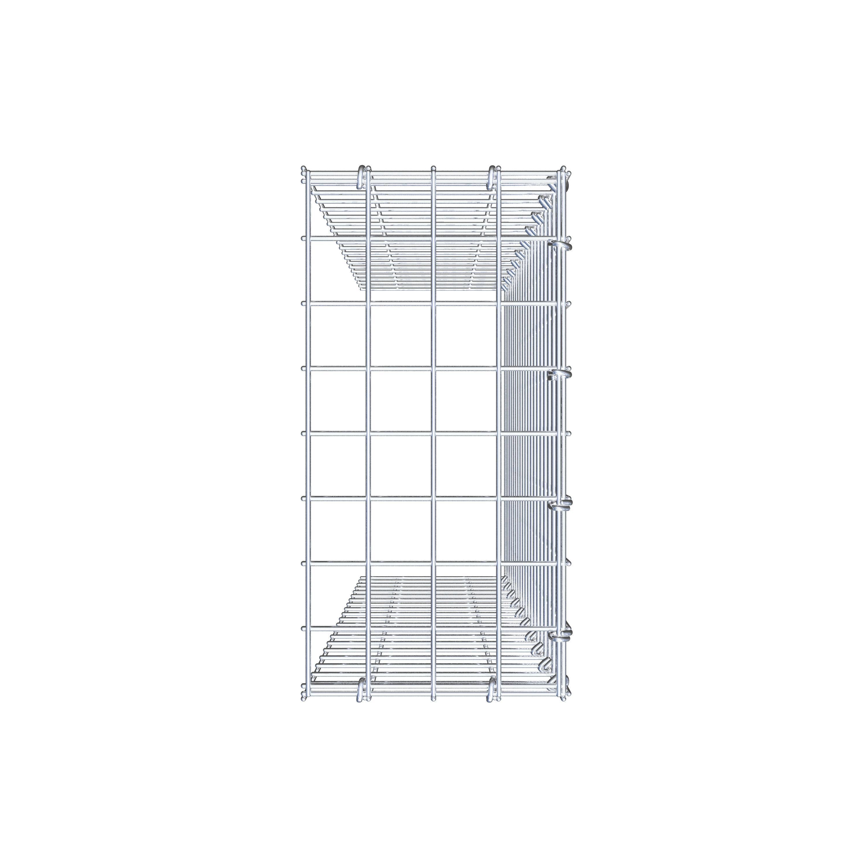 Bevestigbare schanskorf type 4 100 cm x 20 cm x 40 cm (L x H x D), maaswijdte 5 cm x 5 cm, C-ring