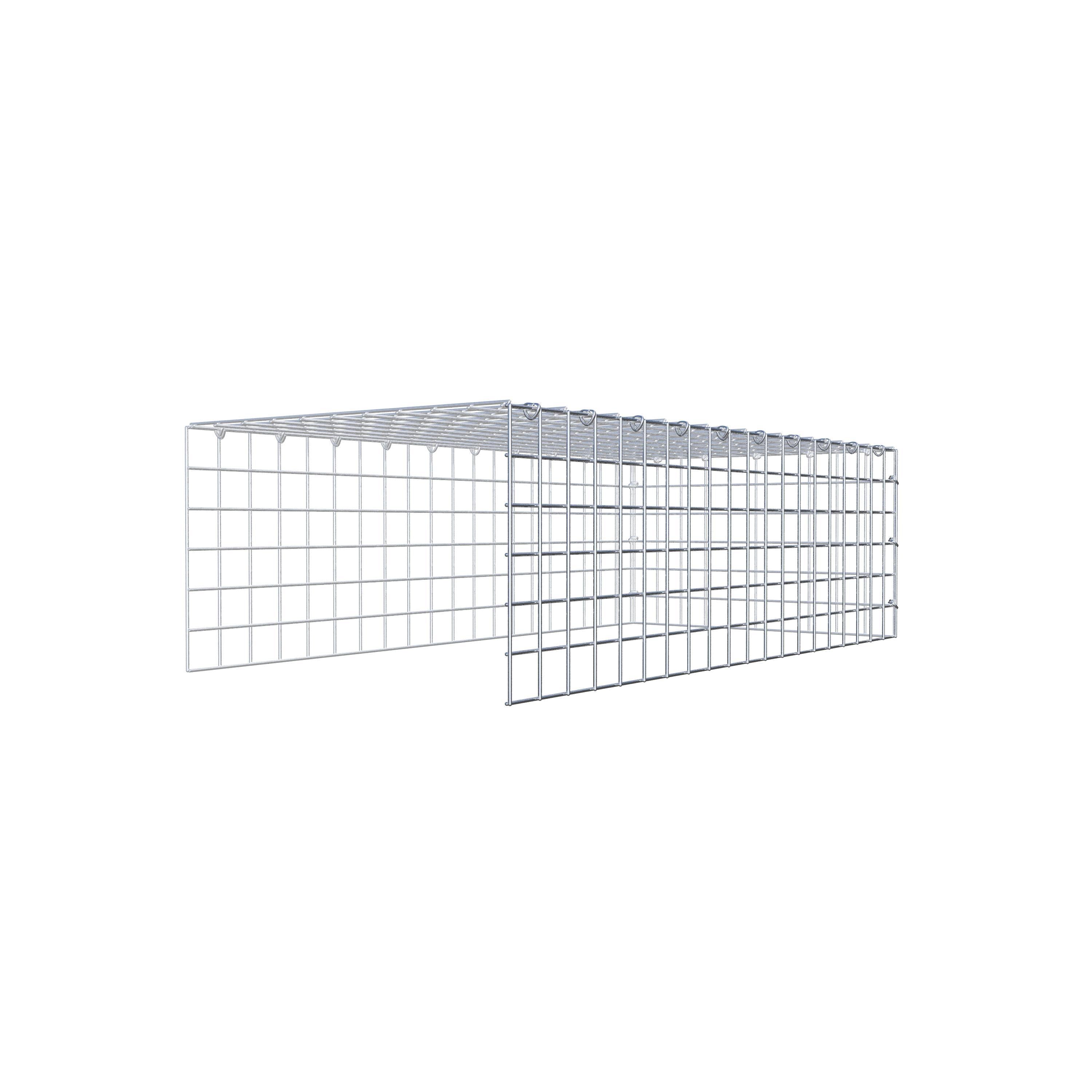 Gavión acoplable tipo 4 100 cm x 30 cm x 50 cm (L x A x P), malla 5 cm x 5 cm, anillo en C