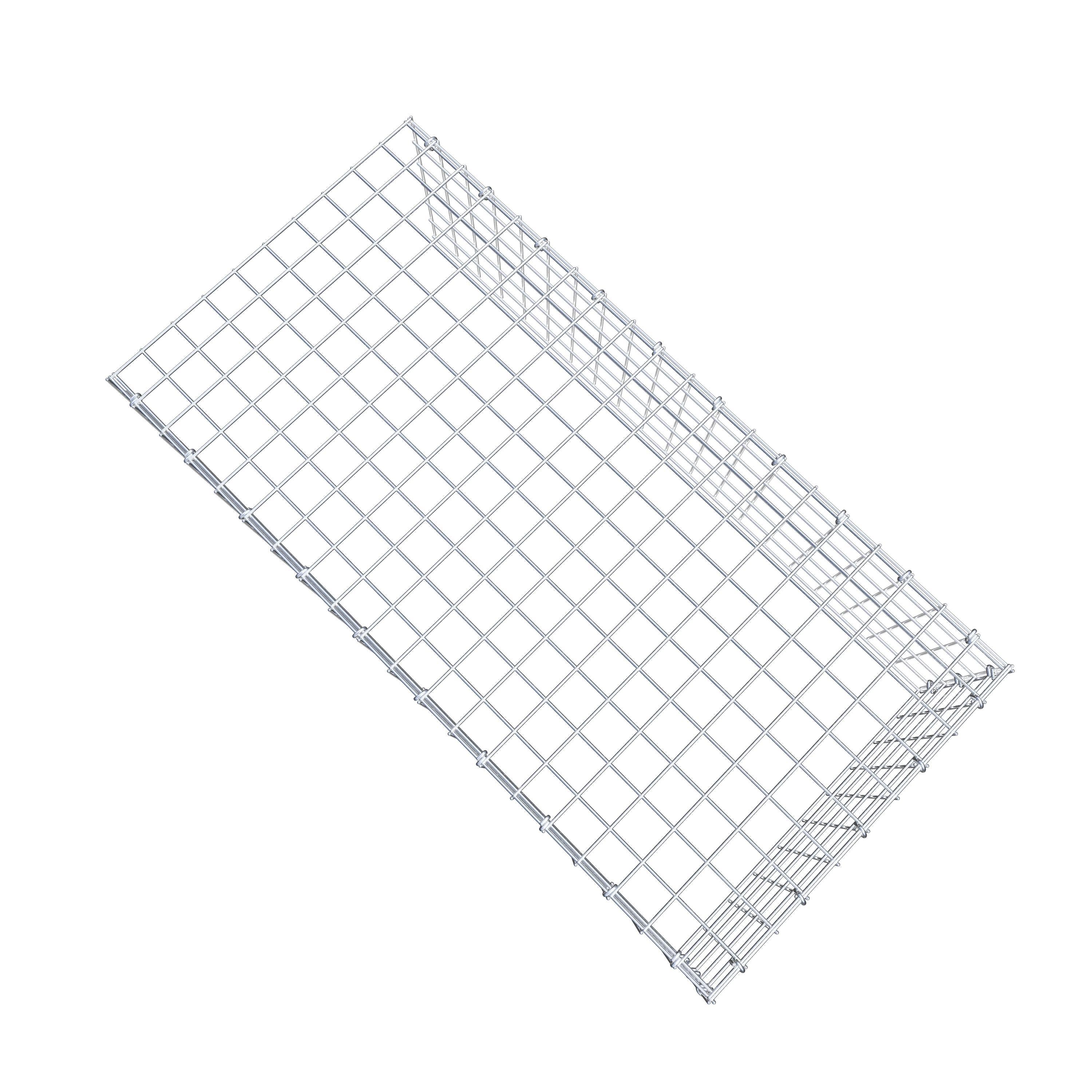 Gavión acoplable tipo 4 100 cm x 30 cm x 50 cm (L x A x P), malla 5 cm x 5 cm, anillo en C