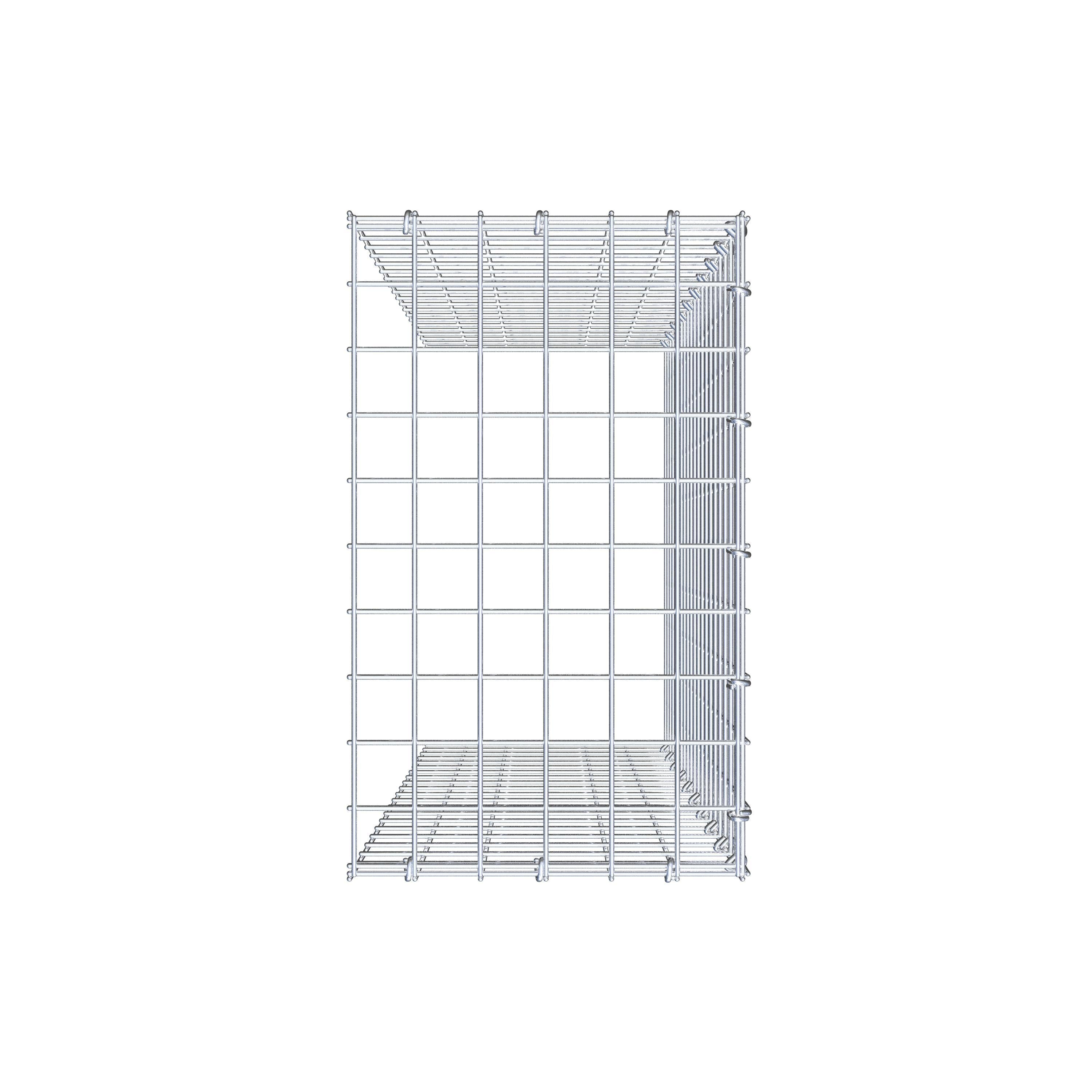 Gavión acoplable tipo 4 100 cm x 30 cm x 50 cm (L x A x P), malla 5 cm x 5 cm, anillo en C