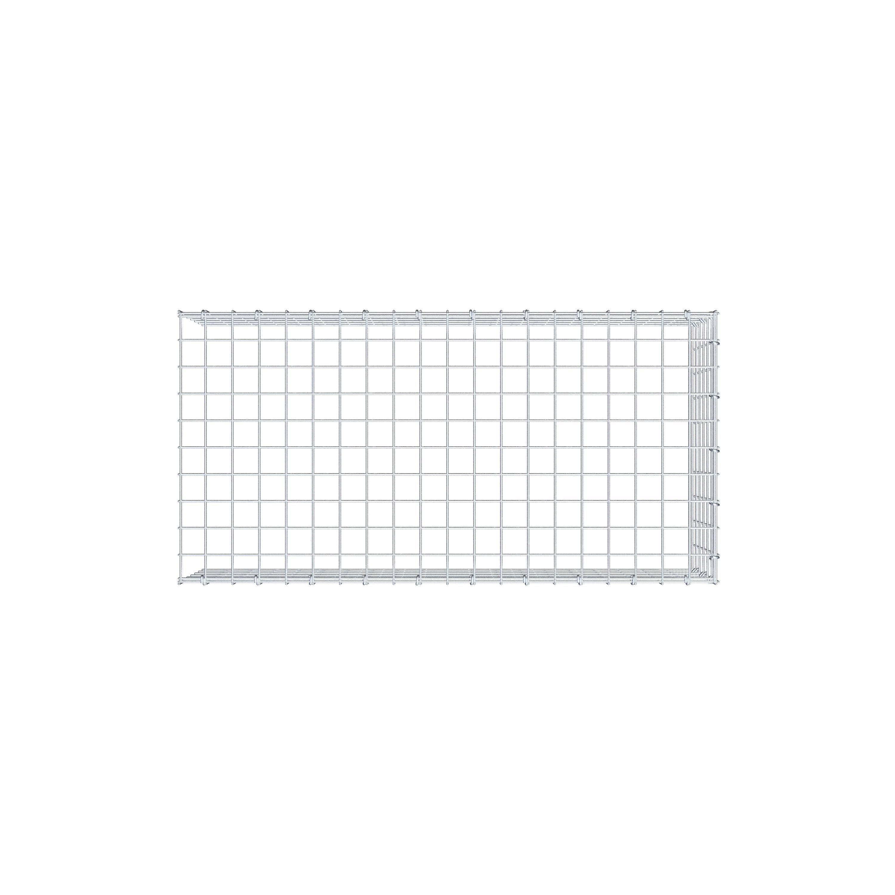 Gavión acoplable tipo 4 100 cm x 30 cm x 50 cm (L x A x P), malla 5 cm x 5 cm, anillo en C