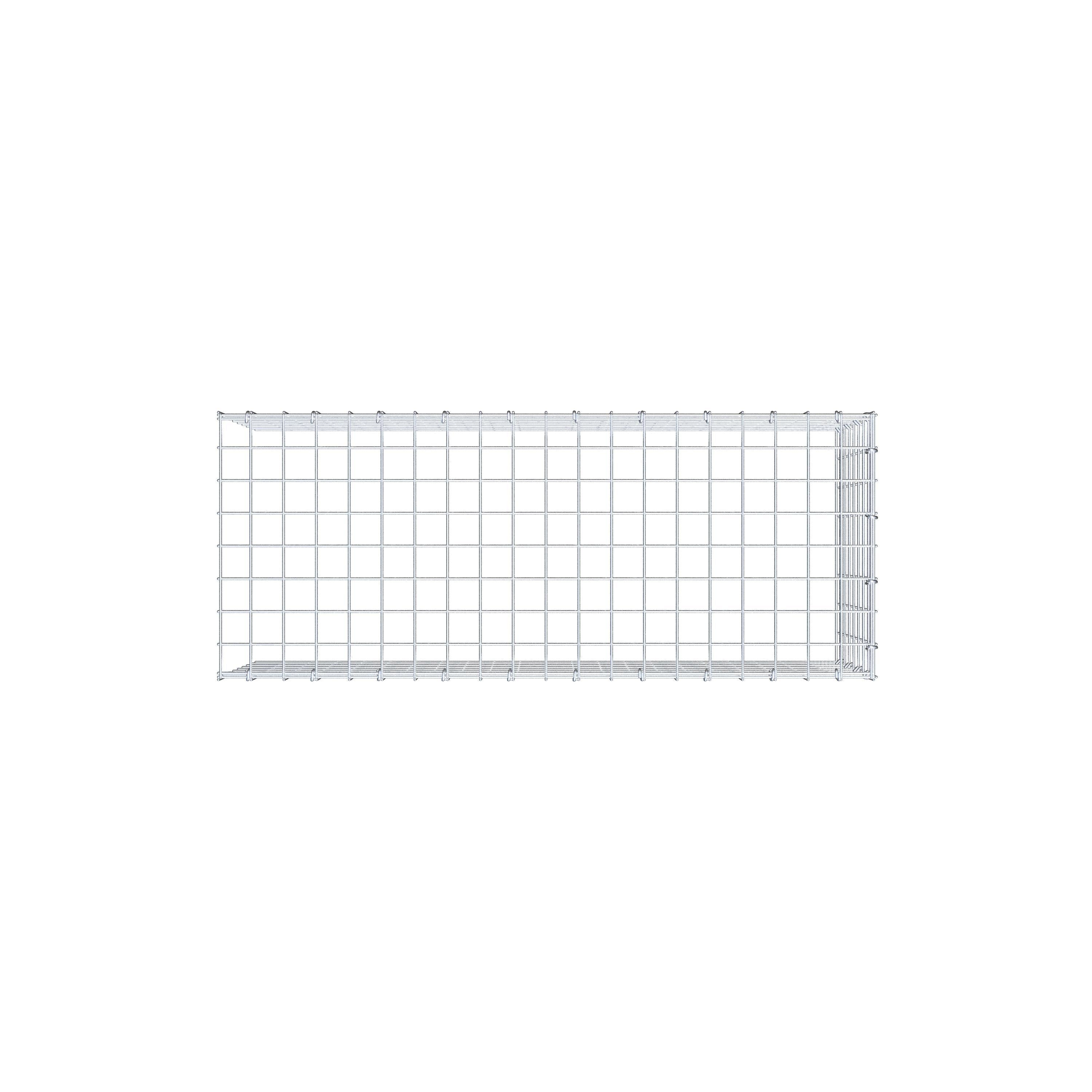 Fourche rapportée type 4 100 cm x 40 cm x 40 cm (L x H x P), mailles 5 cm x 5 cm, anneau C
