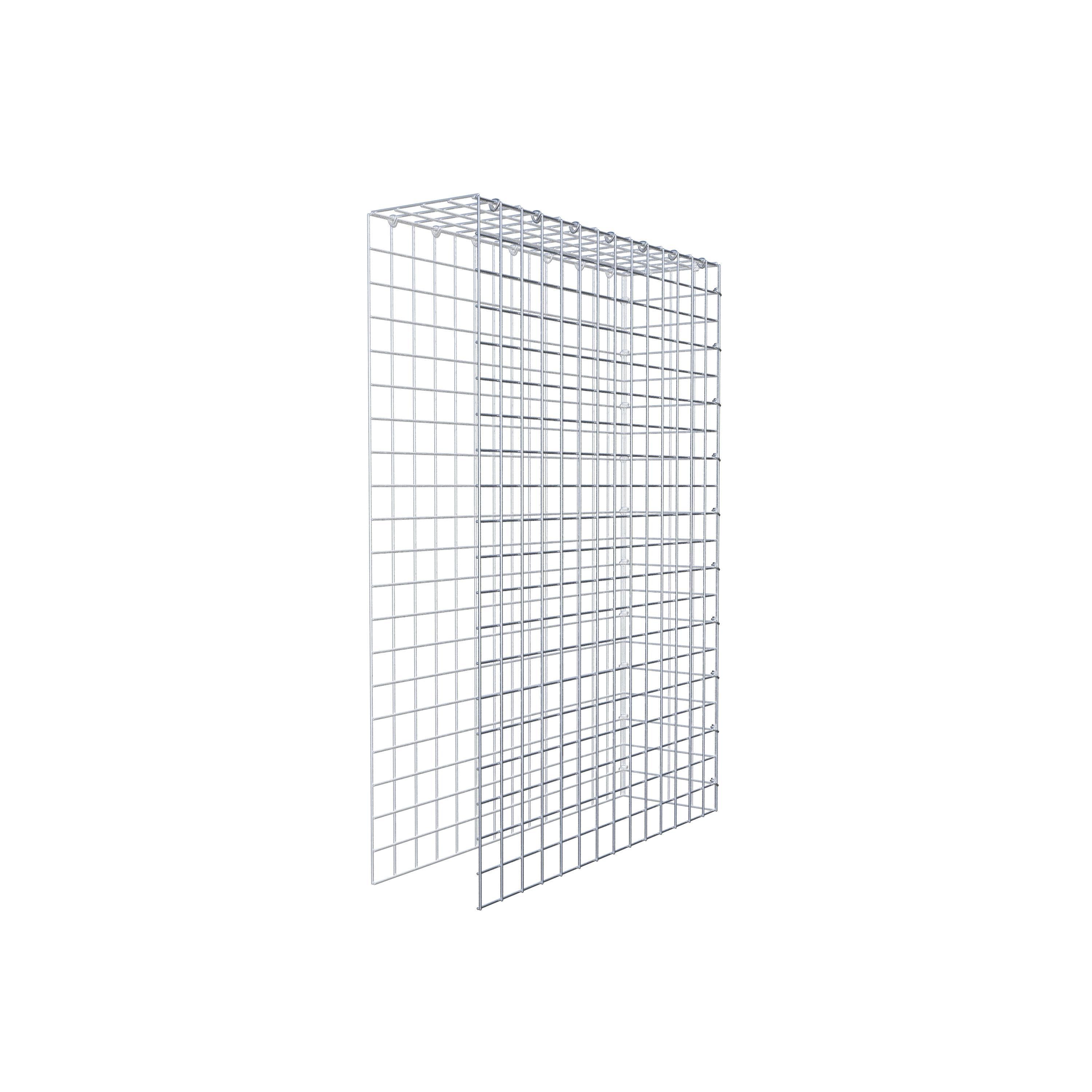 Opzetpaal type 4 100 cm x 70 cm x 20 cm (L x H x D), maaswijdte 5 cm x 5 cm, C-ring