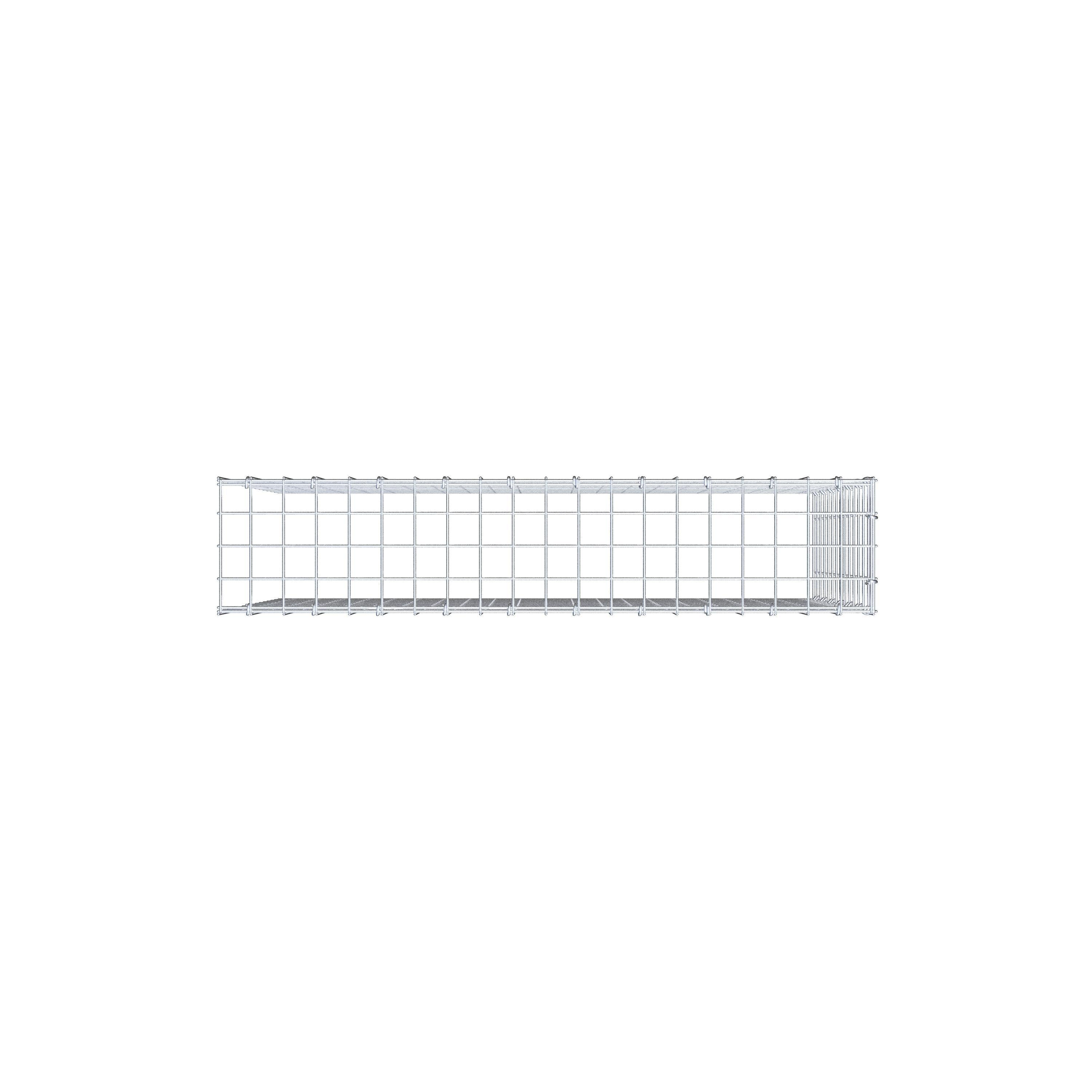 Opzetpaal type 4 100 cm x 70 cm x 20 cm (L x H x D), maaswijdte 5 cm x 5 cm, C-ring