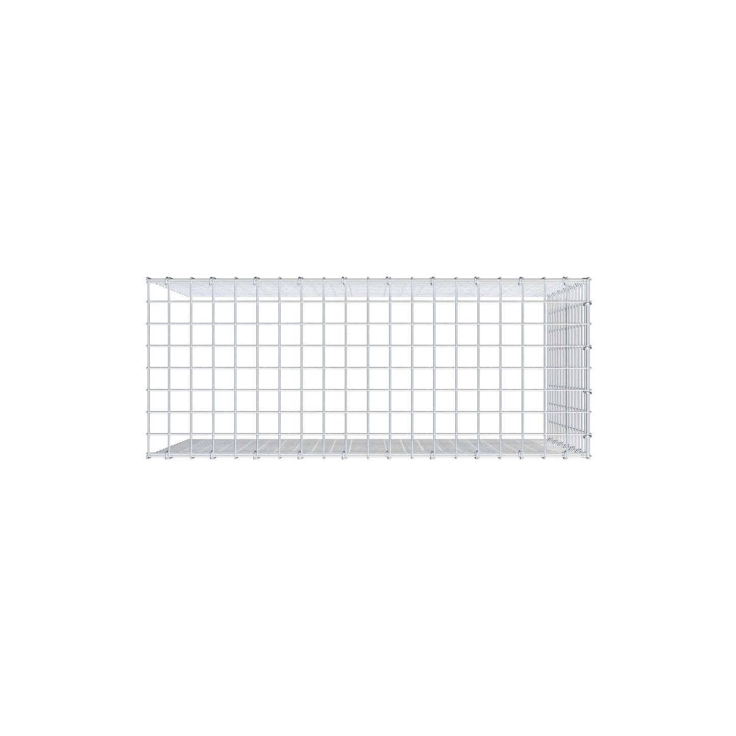Monteret gabion type 4 100 cm x 70 cm x 40 cm (L x H x D), maskestørrelse 5 cm x 5 cm, C-ring