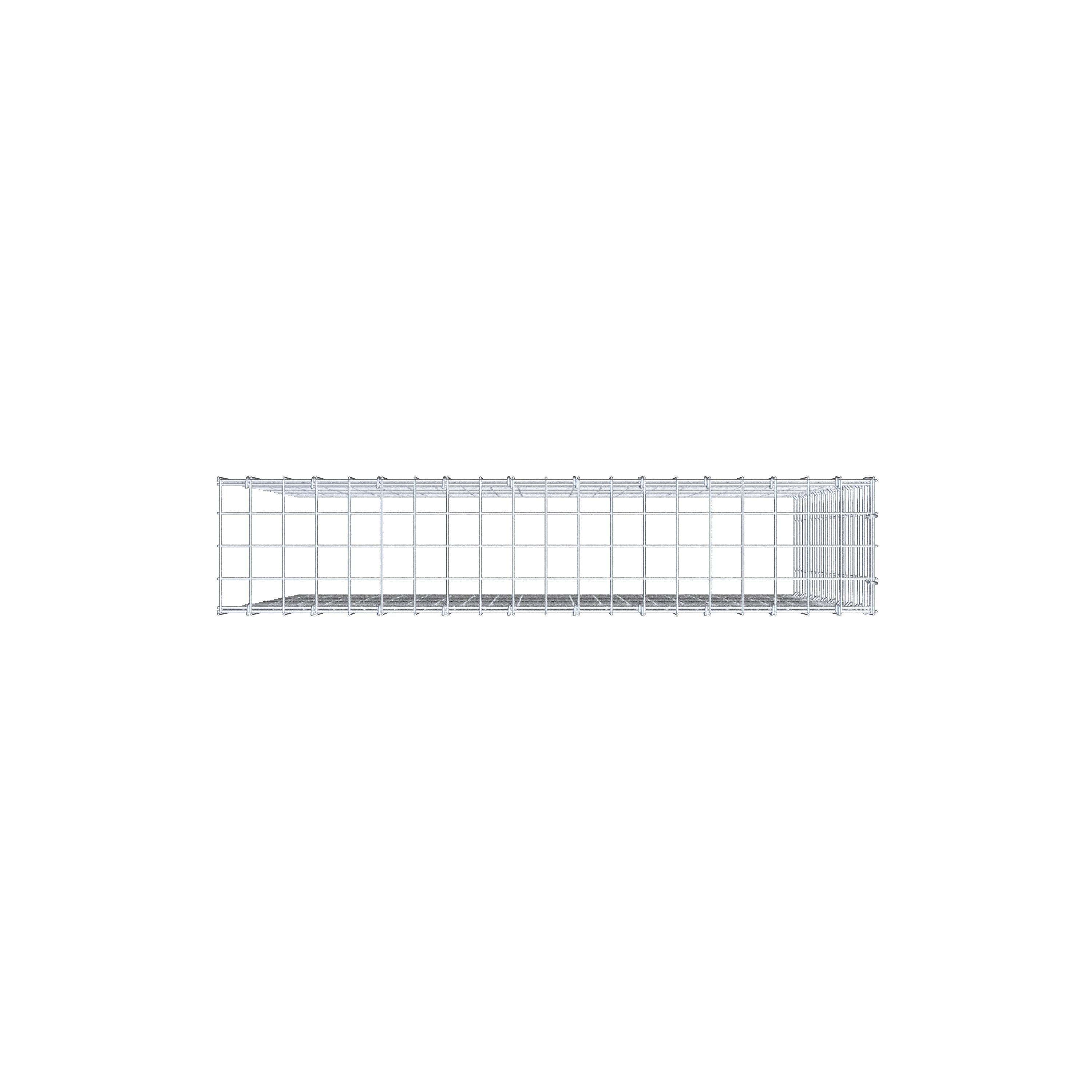Fourche rapportée type 4 100 cm x 100 cm x 20 cm (L x H x P), mailles 5 cm x 5 cm, anneau C