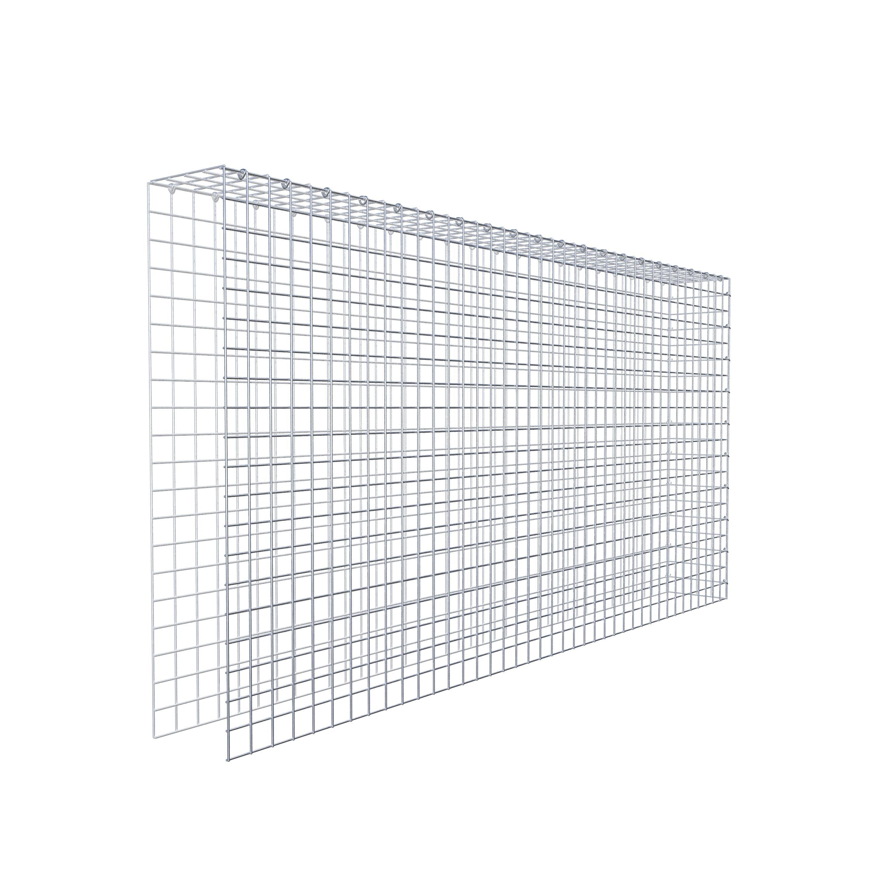 Opbouw schanskorf type 4 200 cm x 100 cm x 20 cm (L x H x D), maaswijdte 5 cm x 5 cm, C-ring