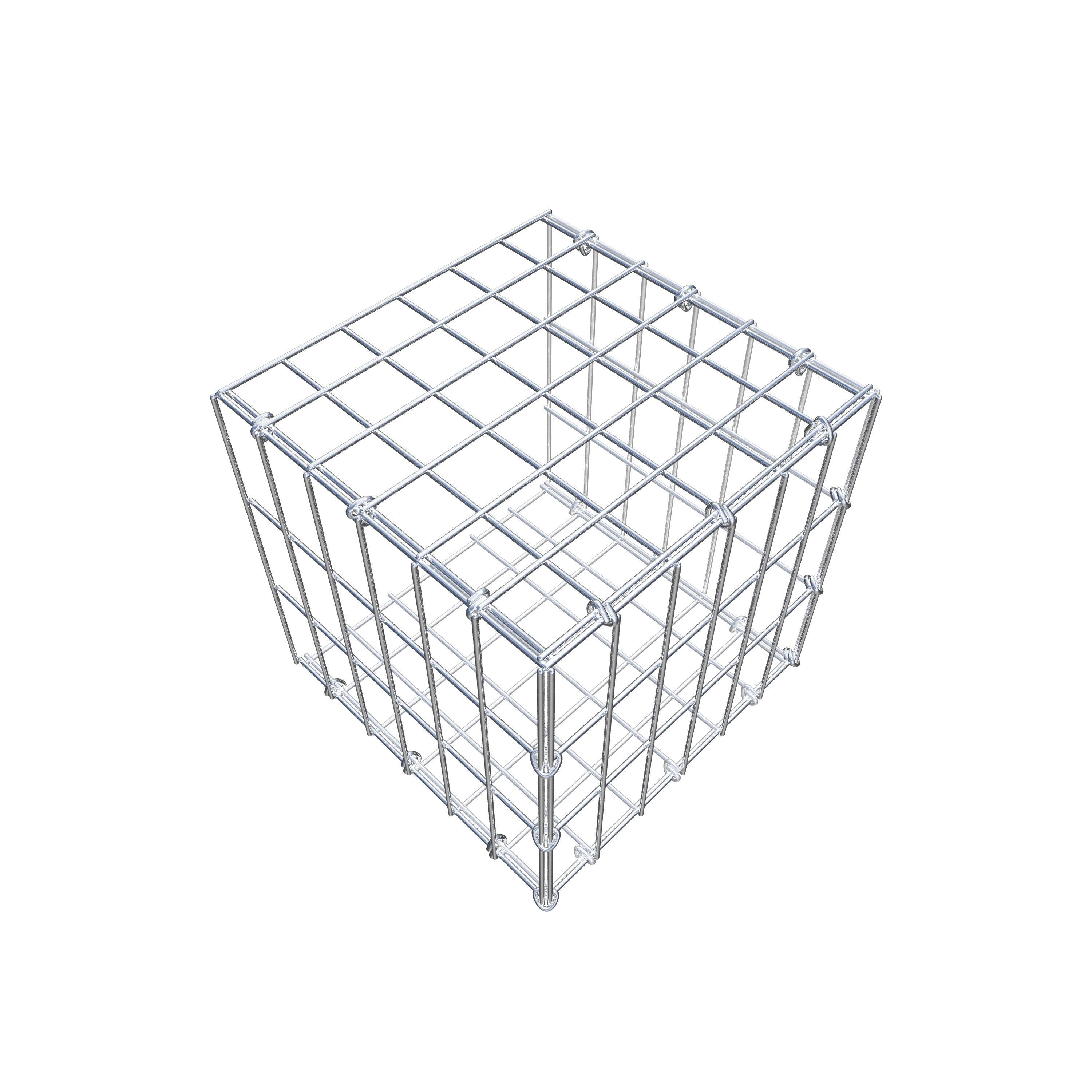 Mounted gabion type 2 30 cm x 30 cm x 30 cm, mesh size 5 cm x 10 cm, C-ring