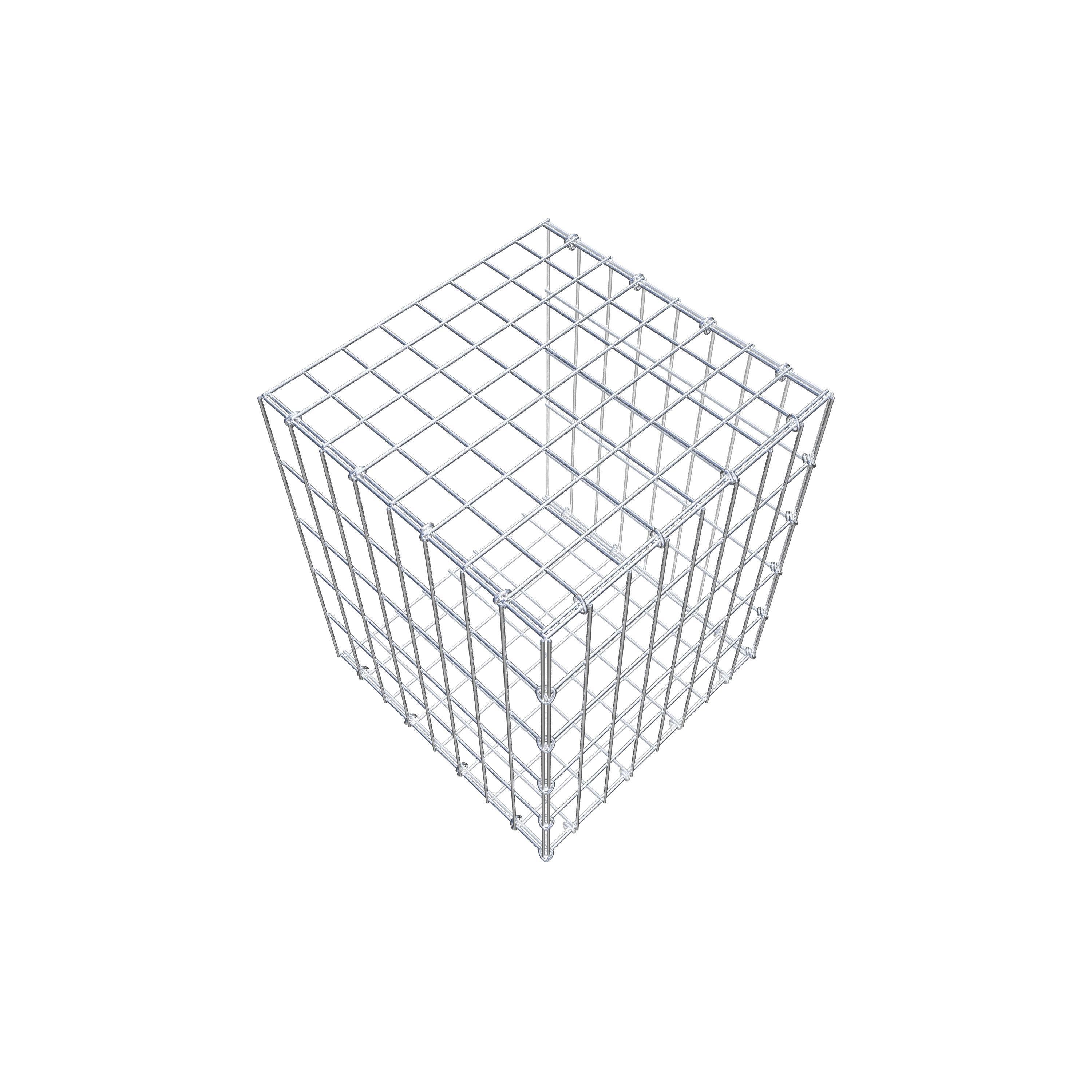 Fourche rapportée type 2 50 cm x 40 cm x 40 cm, mailles 5 cm x 10 cm, anneau en C