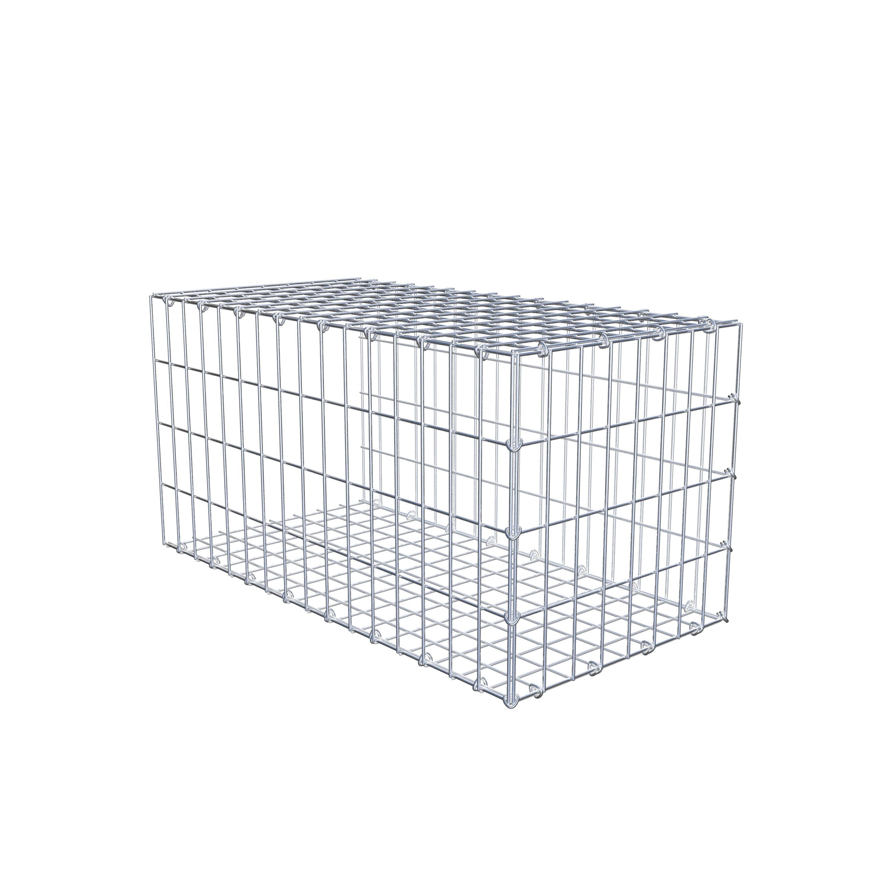 Fourche rapportée type 2 80 cm x 40 cm x 40 cm, mailles 5 cm x 10 cm, anneau en C