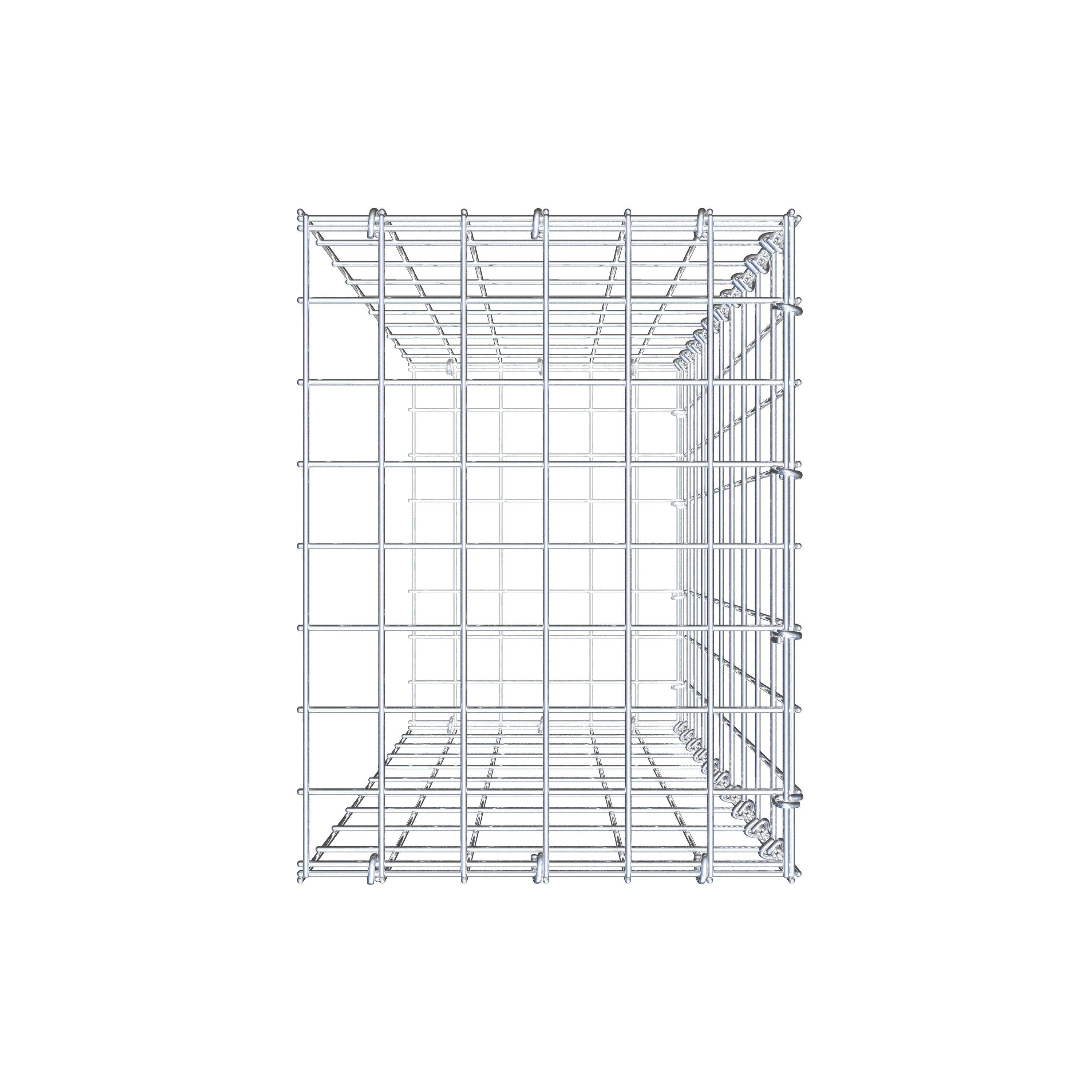 Mounted gabion type 2 100 cm x 30 cm x 40 cm, mesh size 5 cm x 10 cm, C-ring