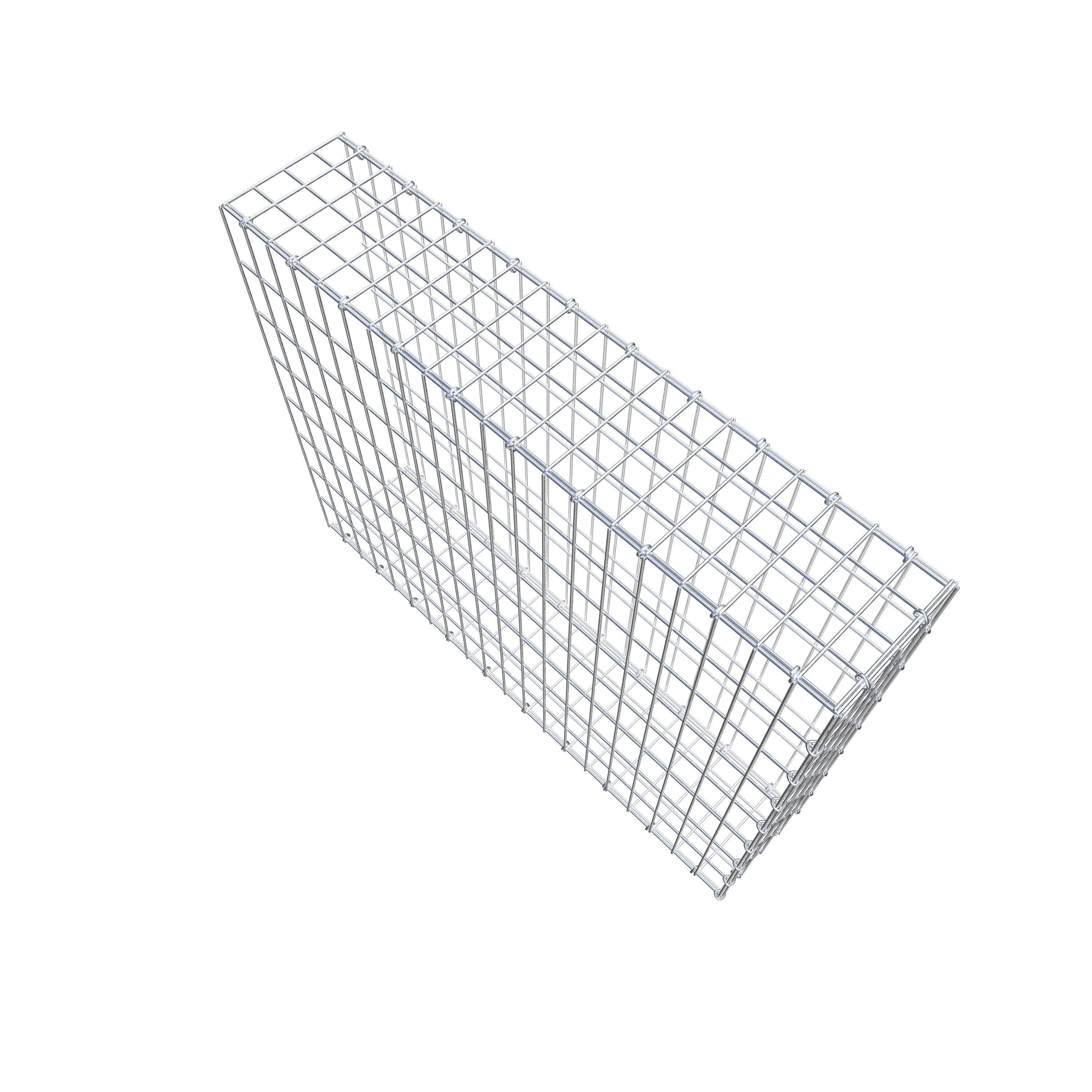 Fourche rapportée type 2 100 cm x 80 cm x 20 cm, mailles 5 cm x 10 cm, anneau en C