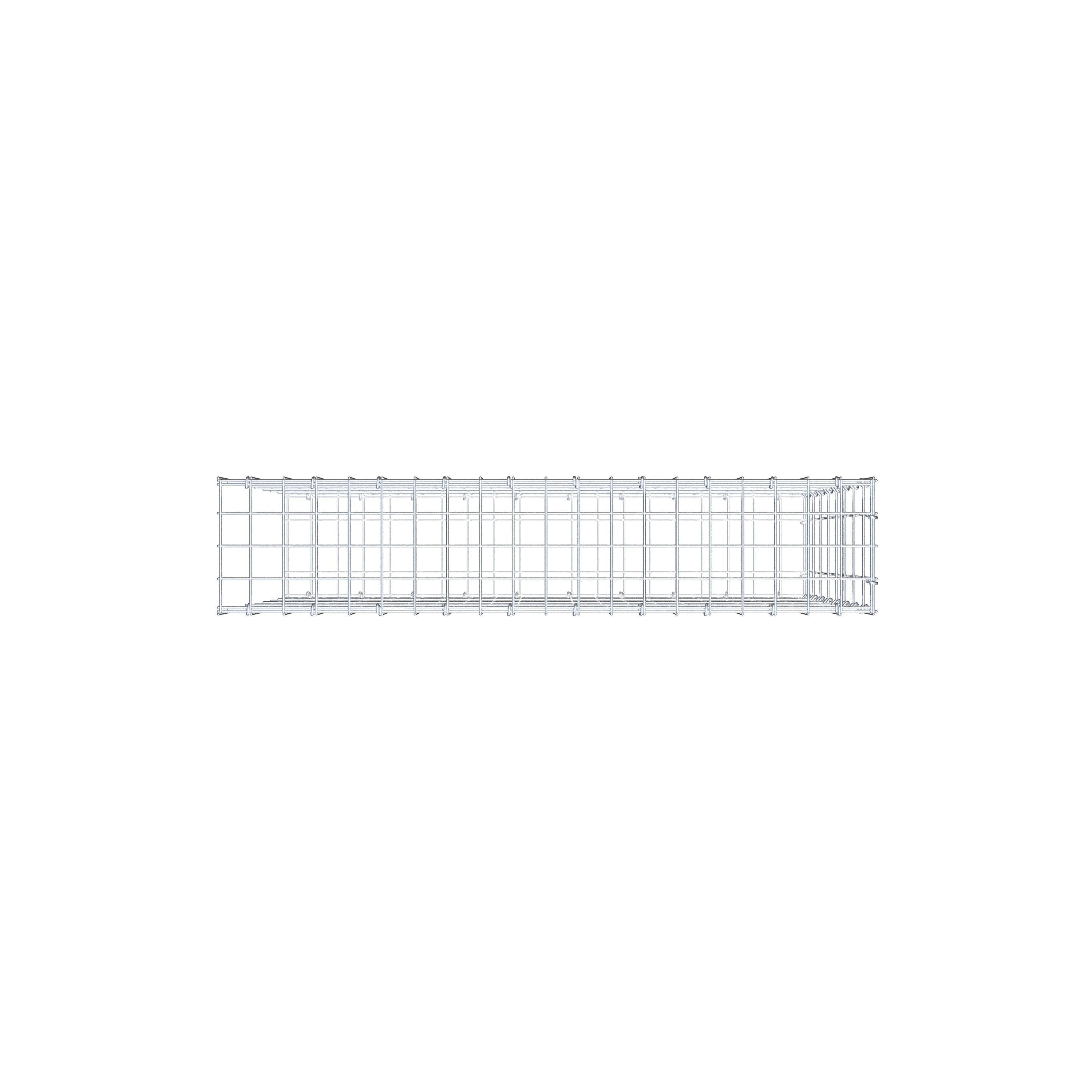 Fourche rapportée type 2 100 cm x 80 cm x 20 cm, mailles 5 cm x 10 cm, anneau en C