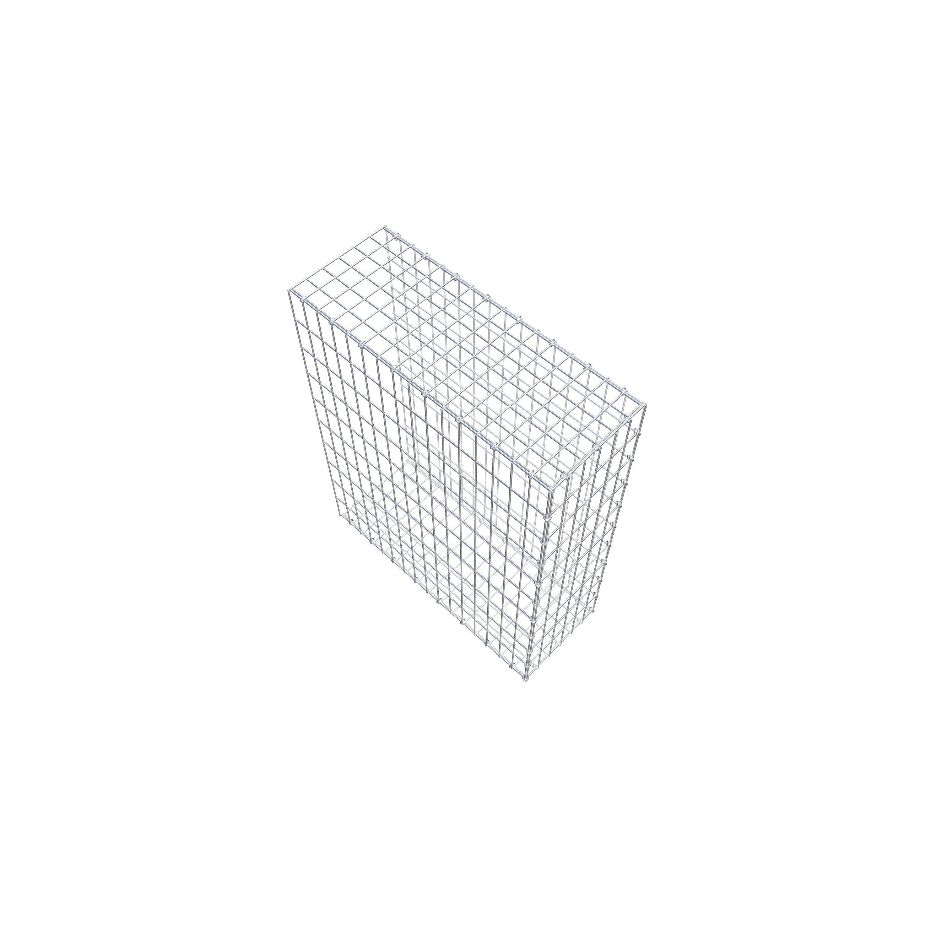 Mounted gabion type 2 100 cm x 80 cm x 30 cm, mesh size 5 cm x 10 cm, C-ring