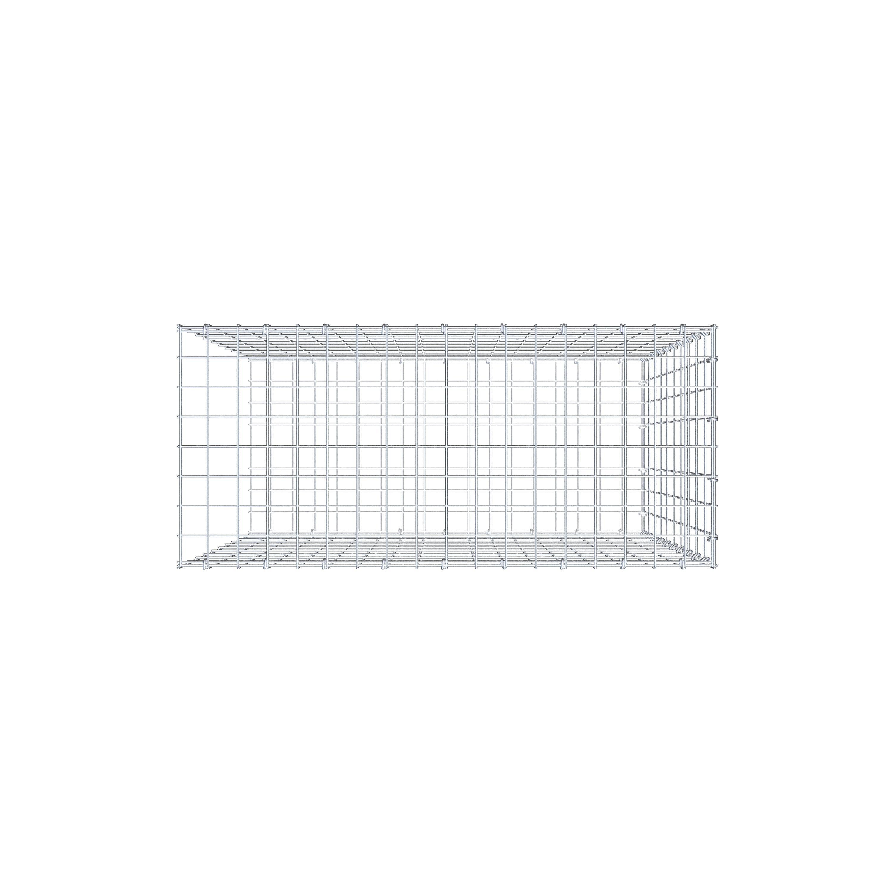 Anbaugabione Typ 2 100 cm x 90 cm x 40 cm, Maschenweite 5 cm x 10 cm, C-Ring