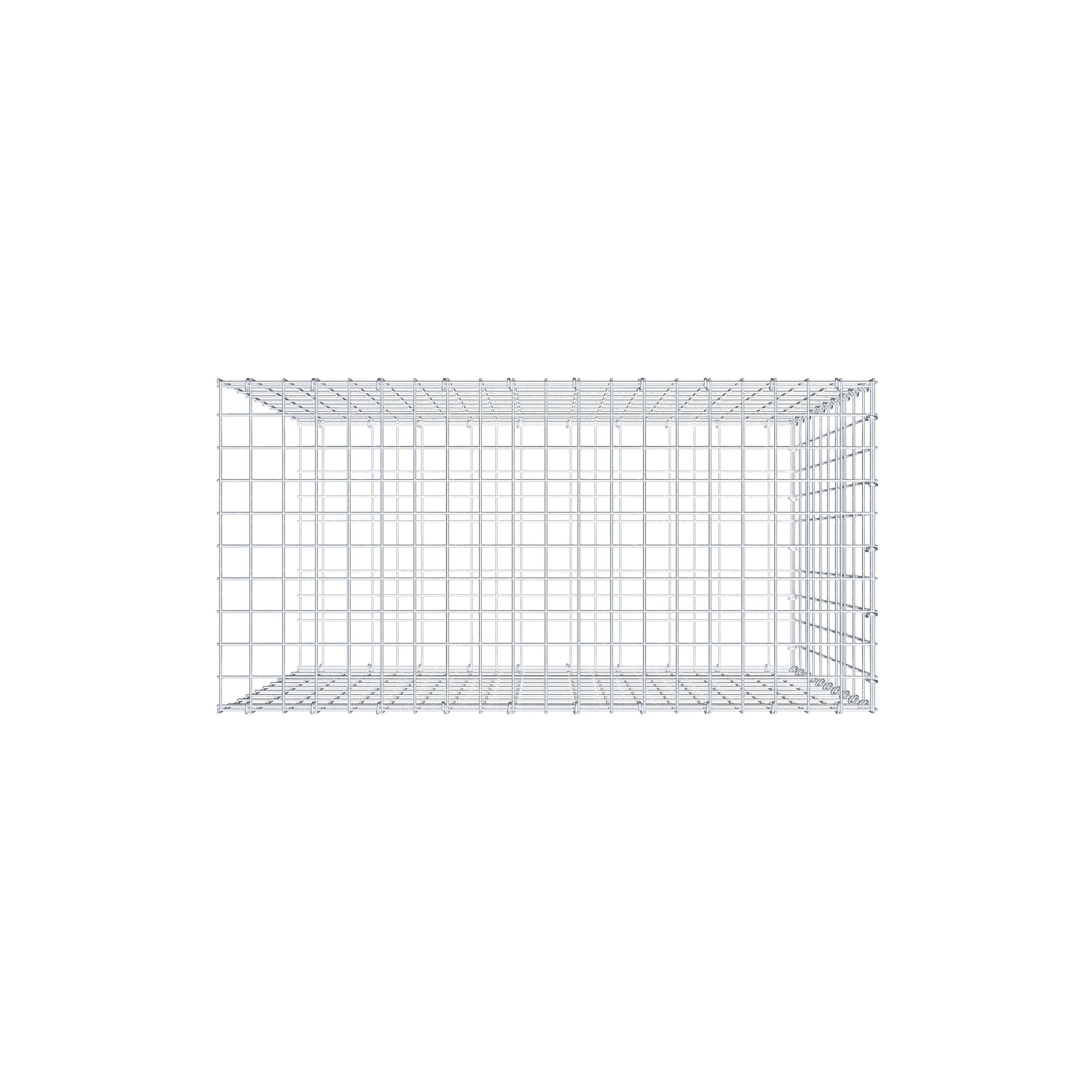 Extra gabion typ 2 100 cm x 100 cm x 50 cm, maskstorlek 5 cm x 10 cm, C-ring