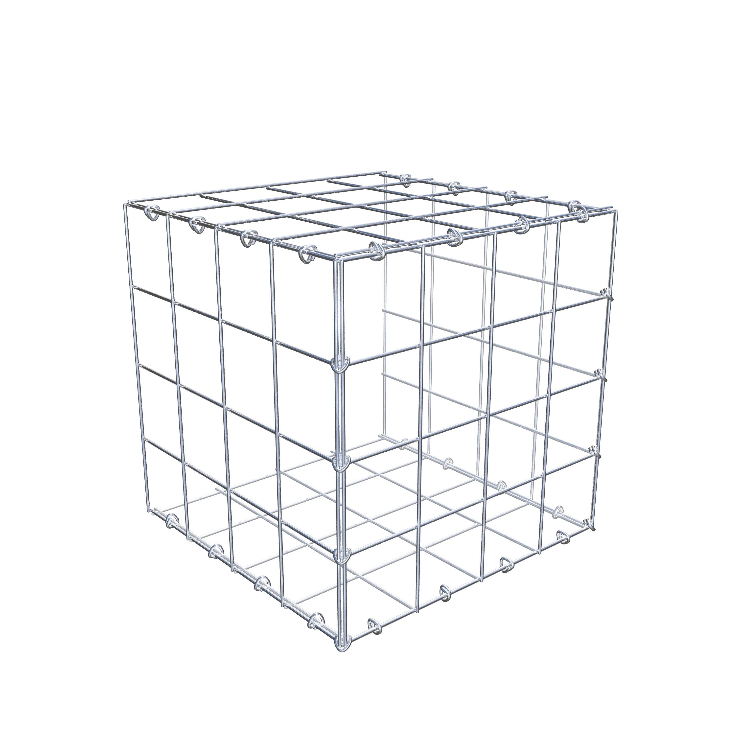 Fourche rapportée type 2 40 cm x 40 cm x 40 cm (L x H x P), mailles 10 cm x 10 cm, anneau en C