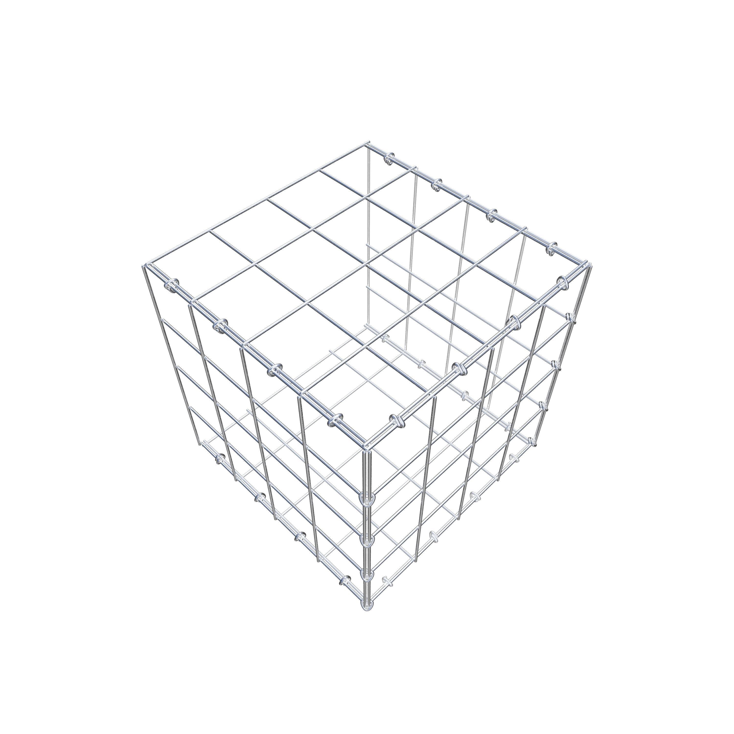 Fourche rapportée type 2 40 cm x 40 cm x 40 cm (L x H x P), mailles 10 cm x 10 cm, anneau en C