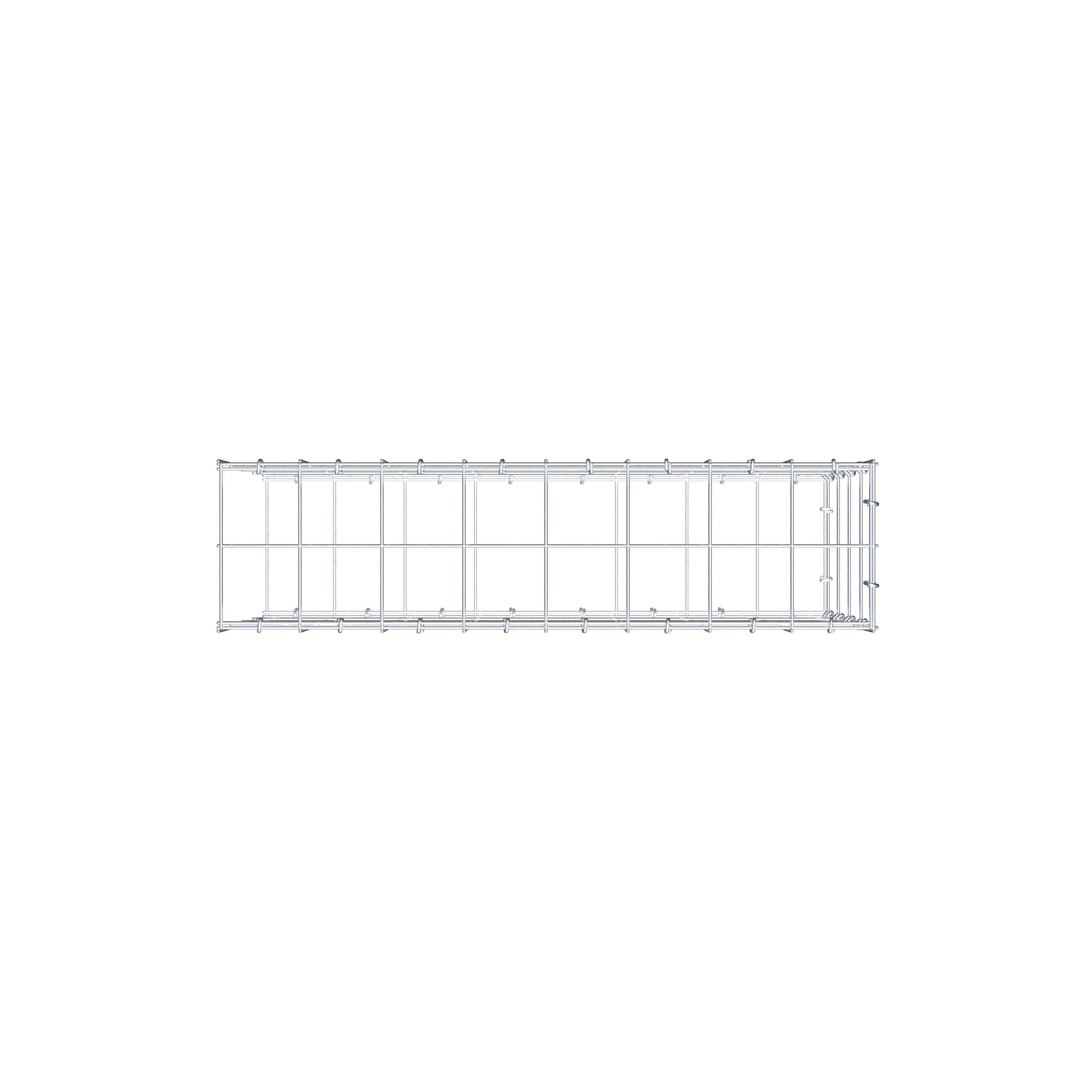 Mounted gabion type 2 80 cm x 40 cm x 20 cm (L x H x D), mesh size 10 cm x 10 cm, C-ring