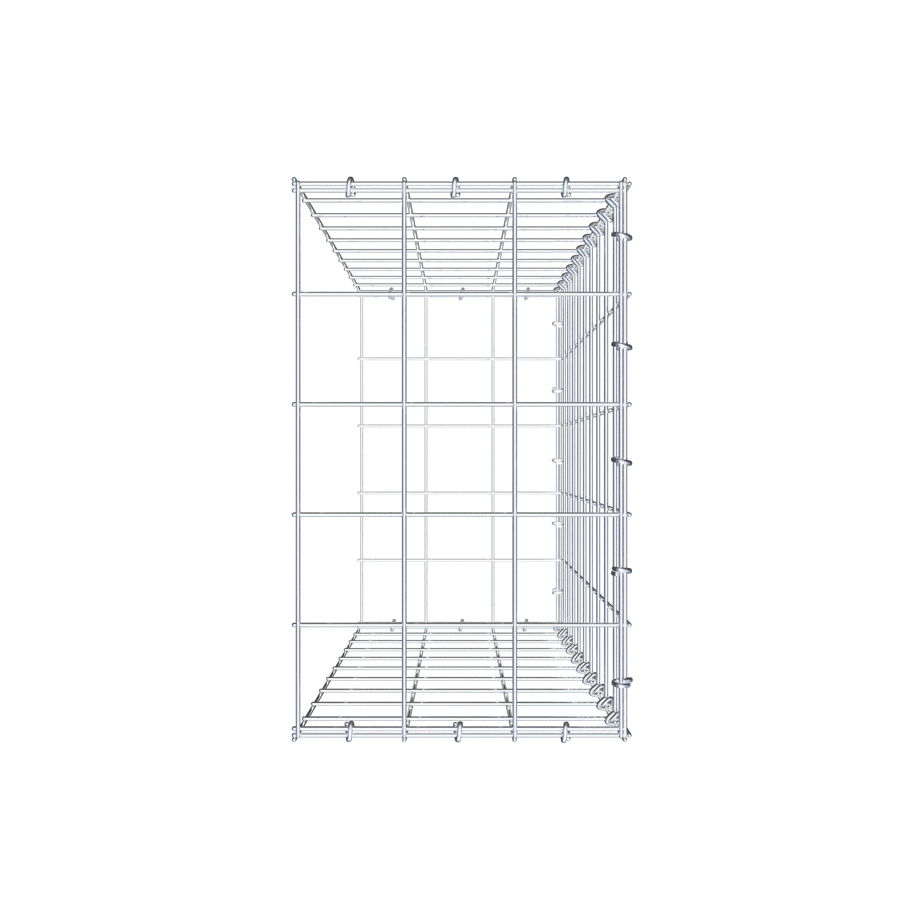 Monteret gabion type 2 100 cm x 30 cm x 50 cm (L x H x D), maskestørrelse 10 cm x 10 cm, C-ring