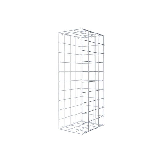 Typ 2 påbyggnadsgabion 100 cm x 40 cm x 30 cm (L x H x D), maskstorlek 10 cm x 10 cm, C-ring
