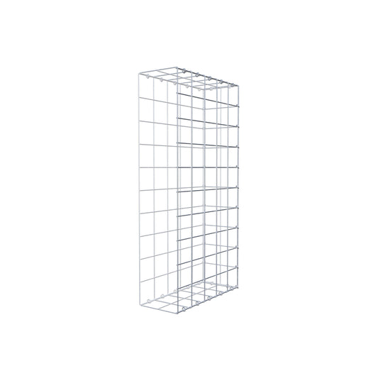 Mounted gabion type 2 100 cm x 50 cm x 20 cm (L x H x D), mesh size 10 cm x 10 cm, C-ring