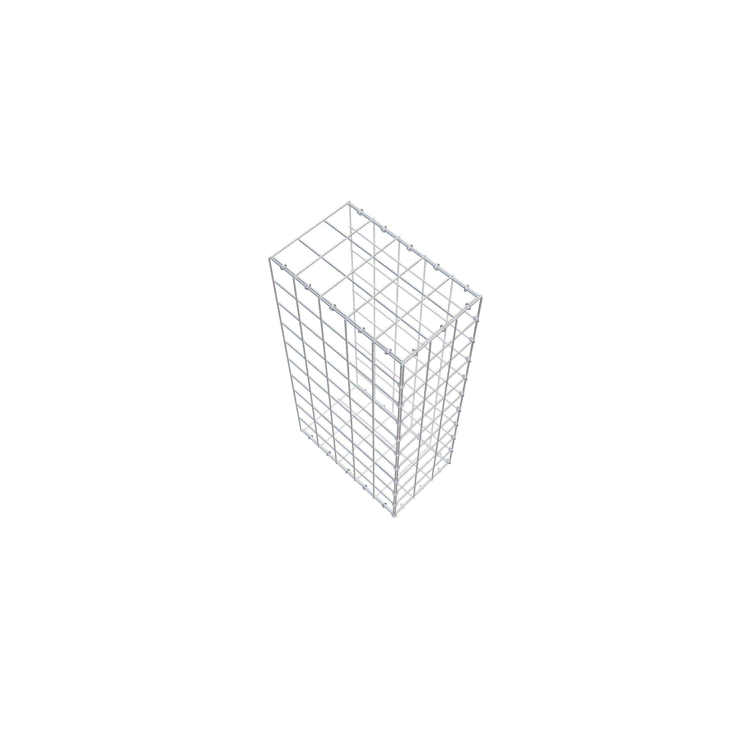 Mounted gabion type 2 100 cm x 50 cm x 30 cm (L x H x D), mesh size 10 cm x 10 cm, C-ring
