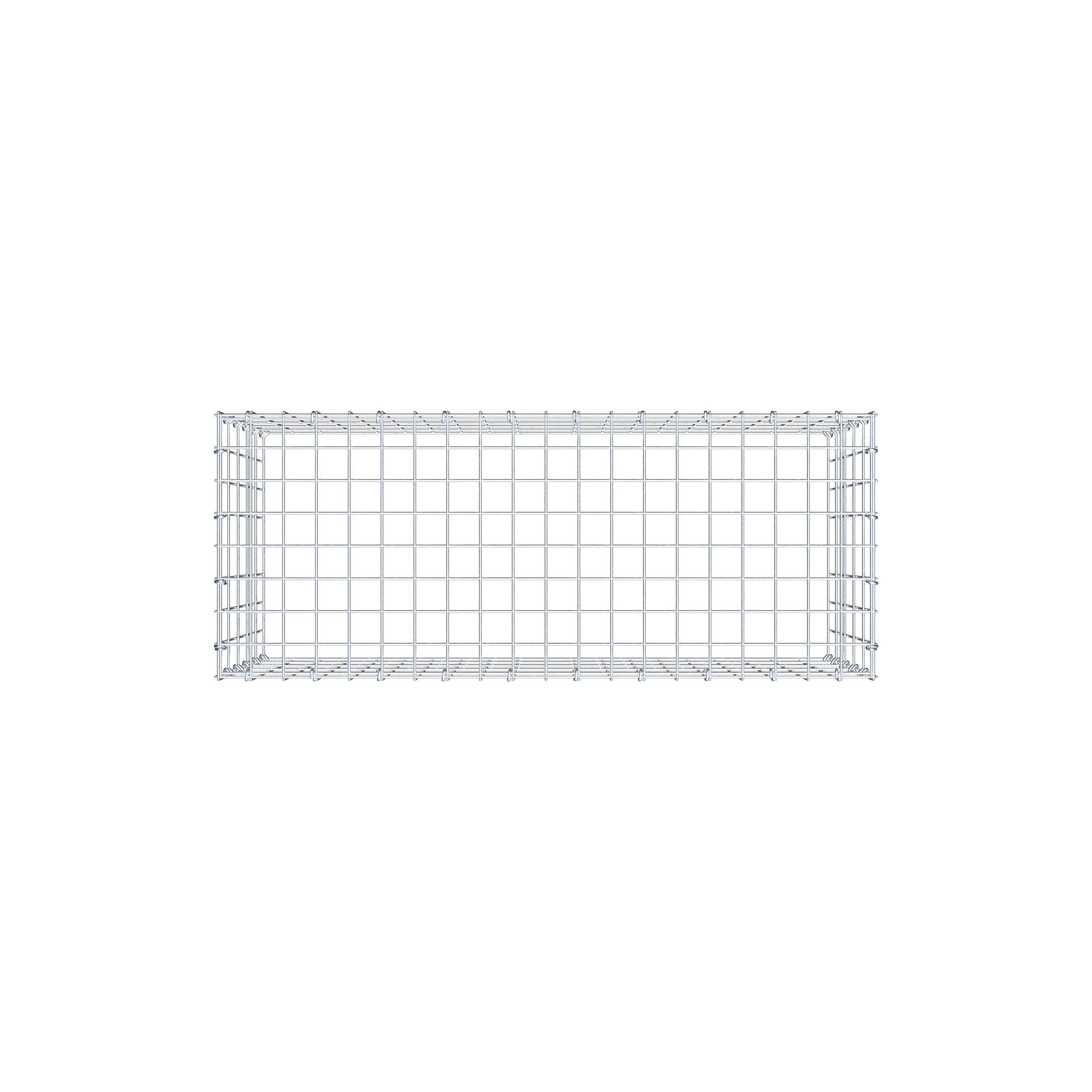 Anbaugabione Typ 3 100 cm x 50 cm x 40 cm (L x H x T), Maschenweite 5 cm x 10 cm, C-Ring