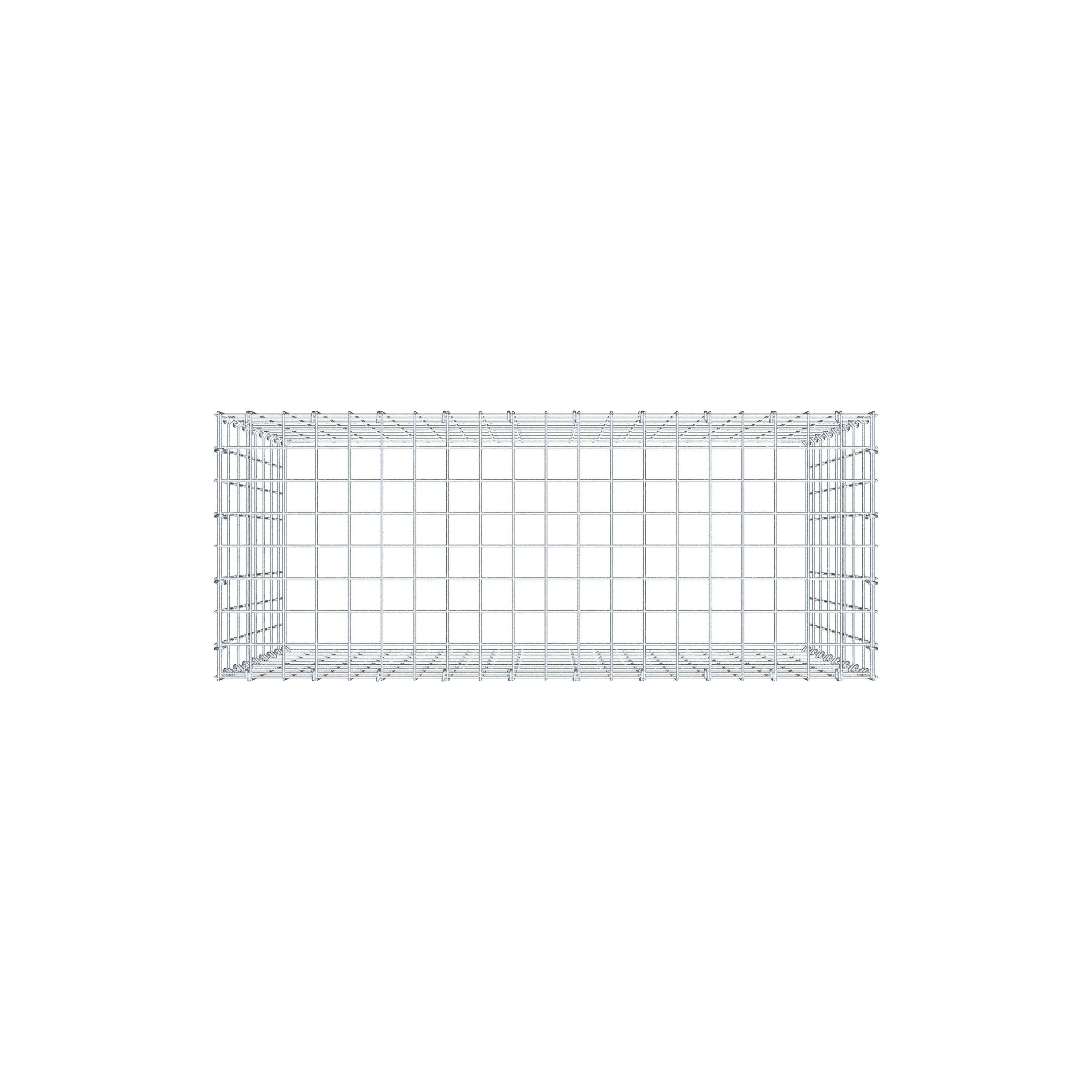 Anbaugabione Typ 3 100 cm x 80 cm x 40 cm (L x H x T), Maschenweite 5 cm x 10 cm, C-Ring