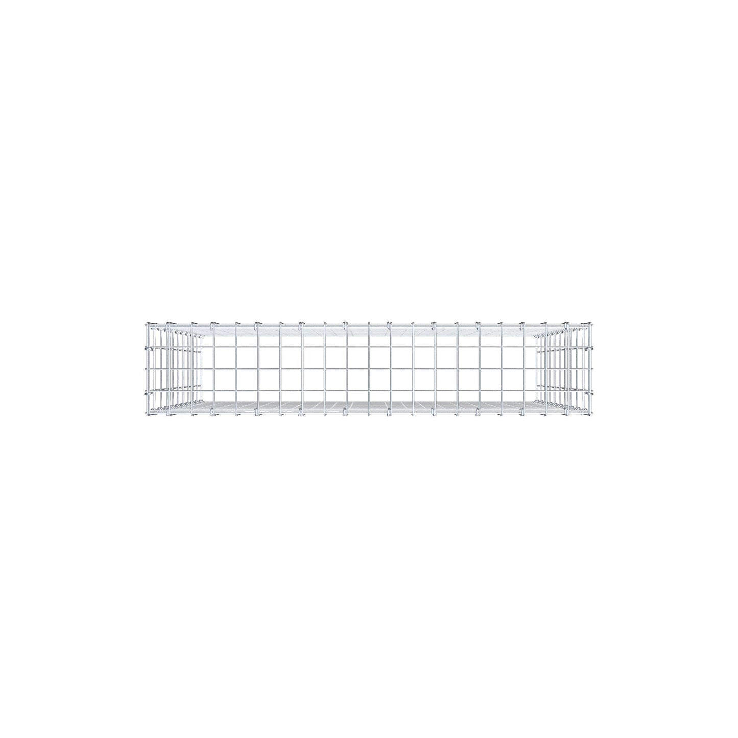 Mounted gabion type 3 100 cm x 100 cm x 20 cm (L x H x D), mesh size 5 cm x 10 cm, C-ring
