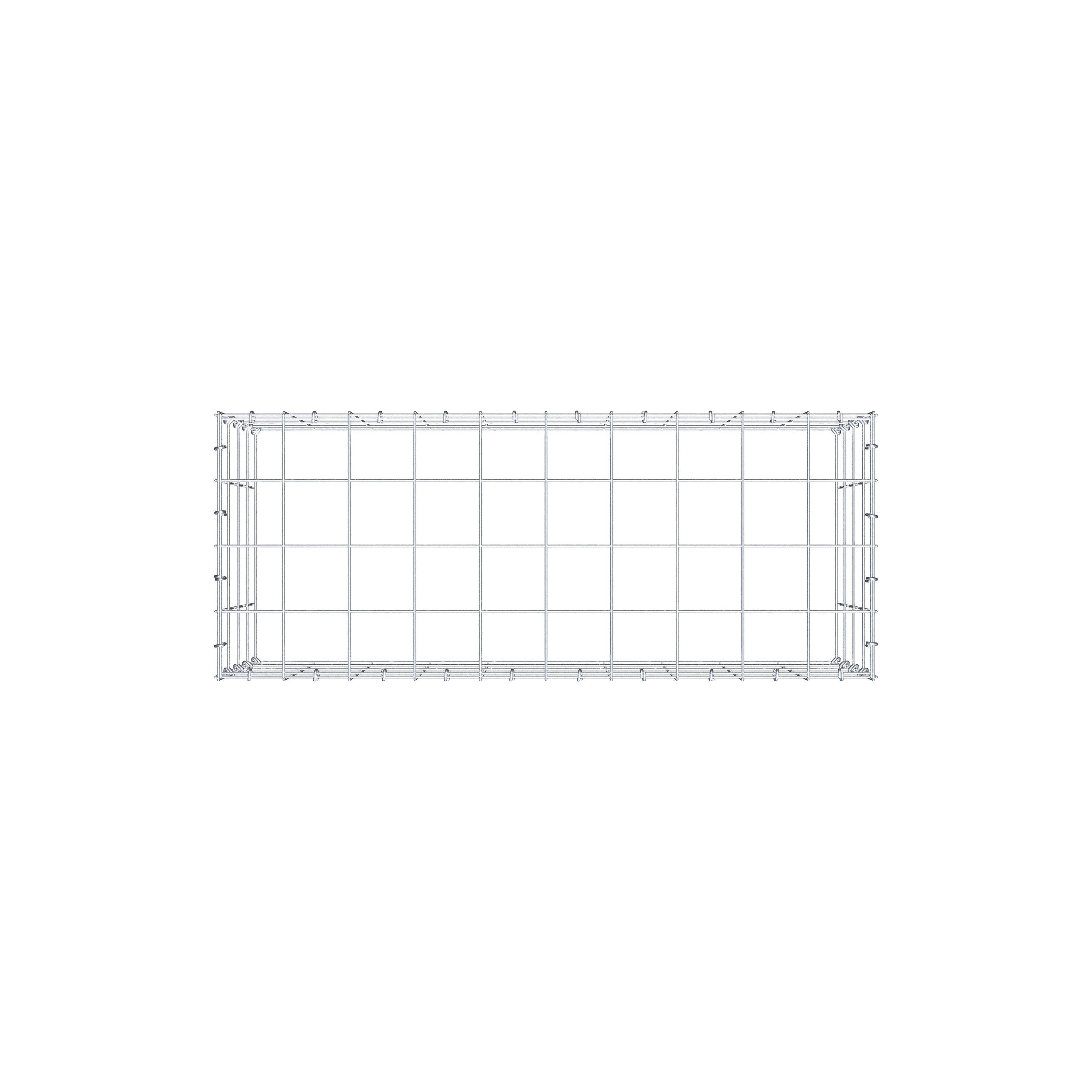 Anbaugabione Typ 3 100 cm x 40 cm x 40 cm (L x H x T), Maschenweite 10 cm x 10 cm, C-Ring