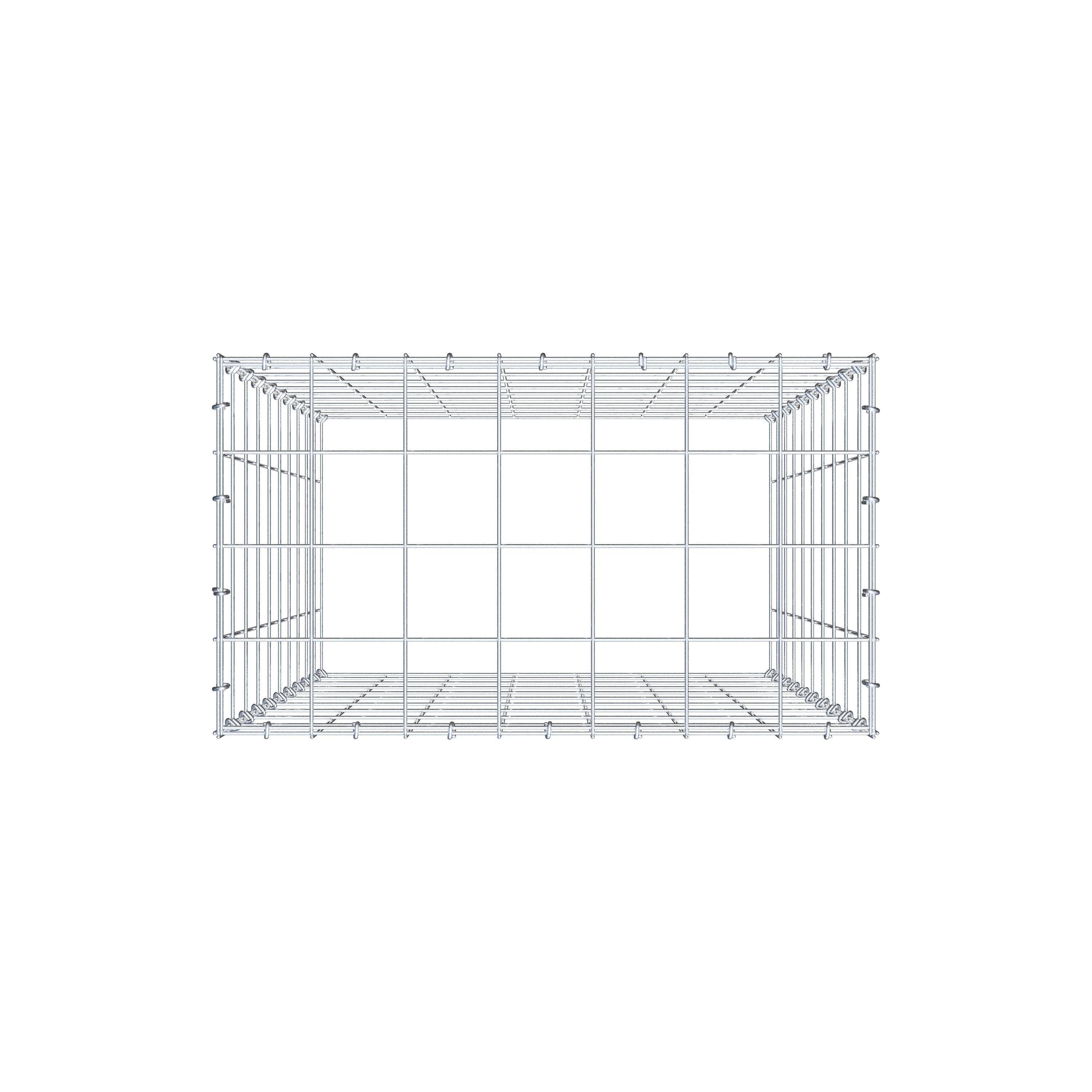 Opzetpaal type 3 100 cm x 70 cm x 40 cm (L x H x D), maaswijdte 10 cm x 10 cm, C-ring