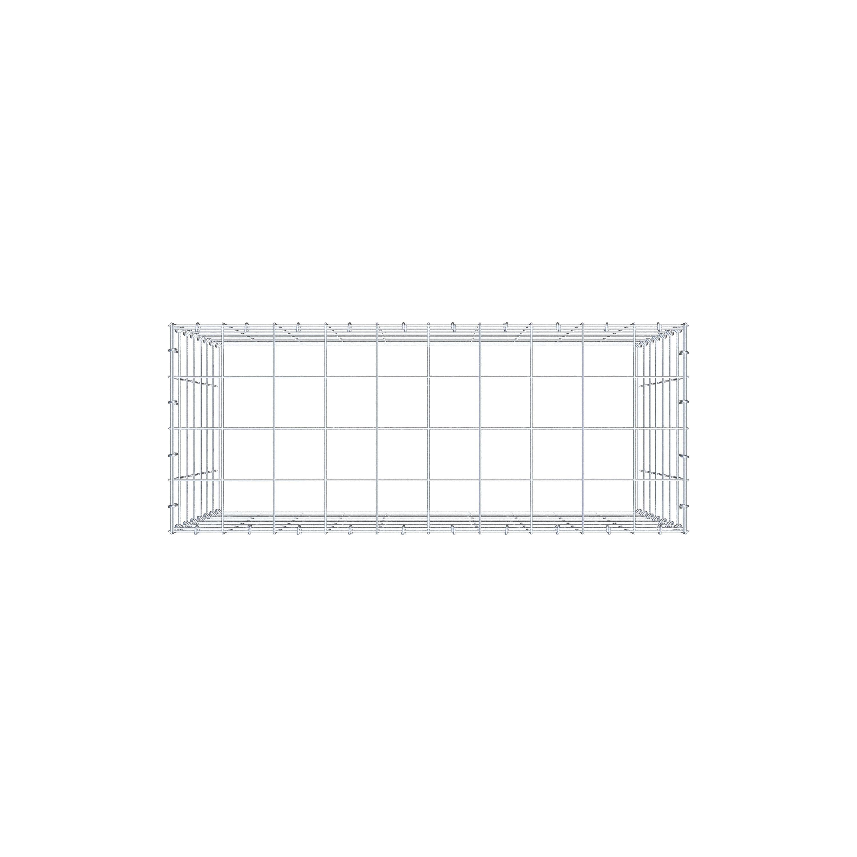 Opzetpaal type 3 100 cm x 70 cm x 40 cm (L x H x D), maaswijdte 10 cm x 10 cm, C-ring