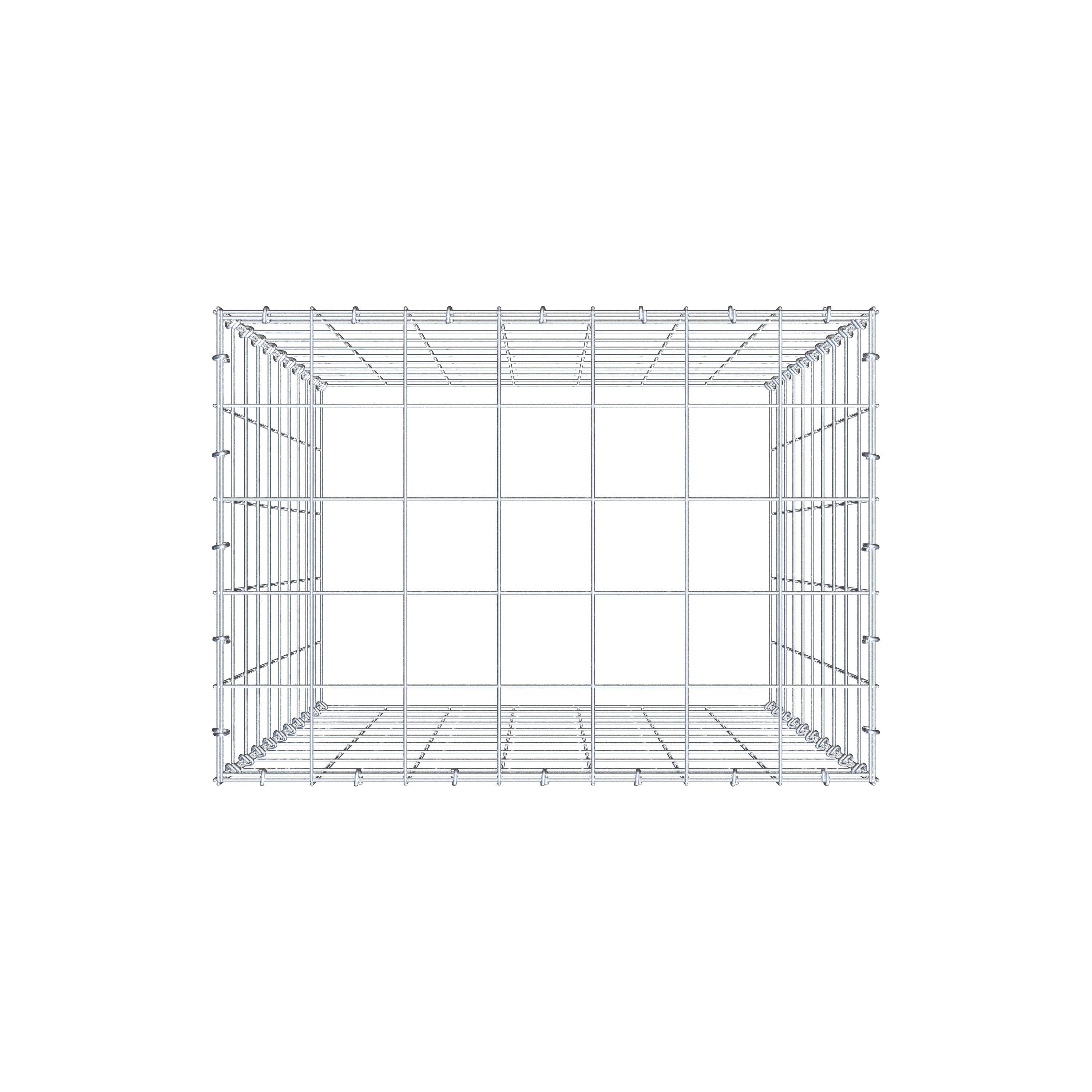 Fourche rapportée type 3 100 cm x 70 cm x 50 cm (L x H x P), mailles 10 cm x 10 cm, anneau C
