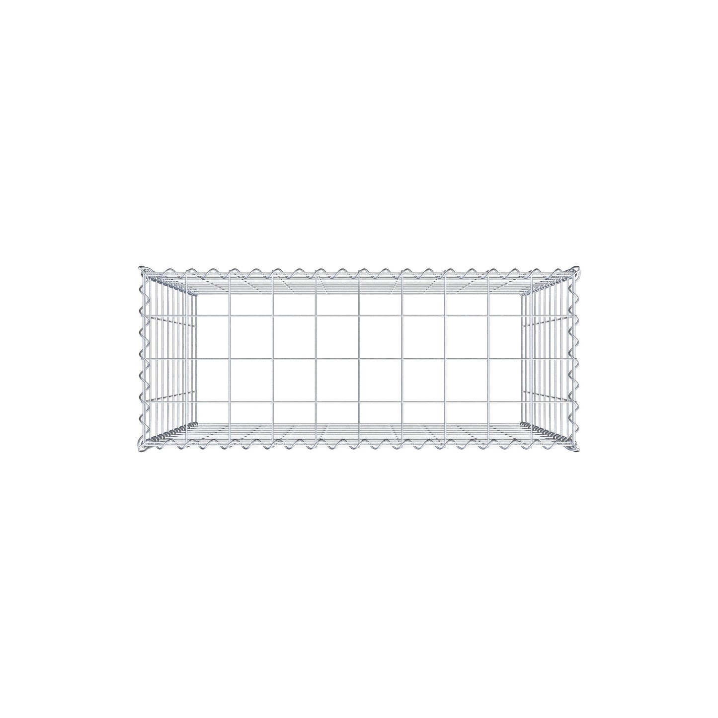 Opvokset gabion type 3 100 cm x 100 cm x 40 cm (L x H x D), maskestørrelse 10 cm x 10 cm, spiral