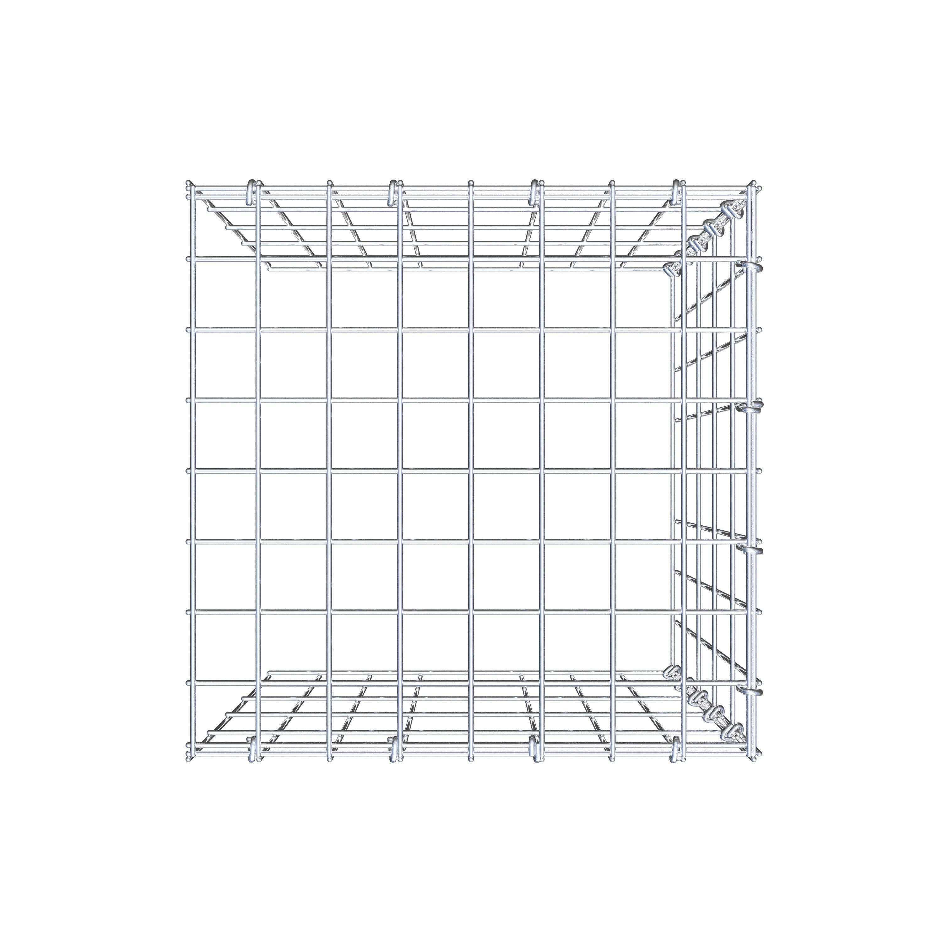 Extra gabion typ 4 50 cm x 40 cm x 40 cm (L x H x D), maskstorlek 5 cm x 10 cm, C-ring
