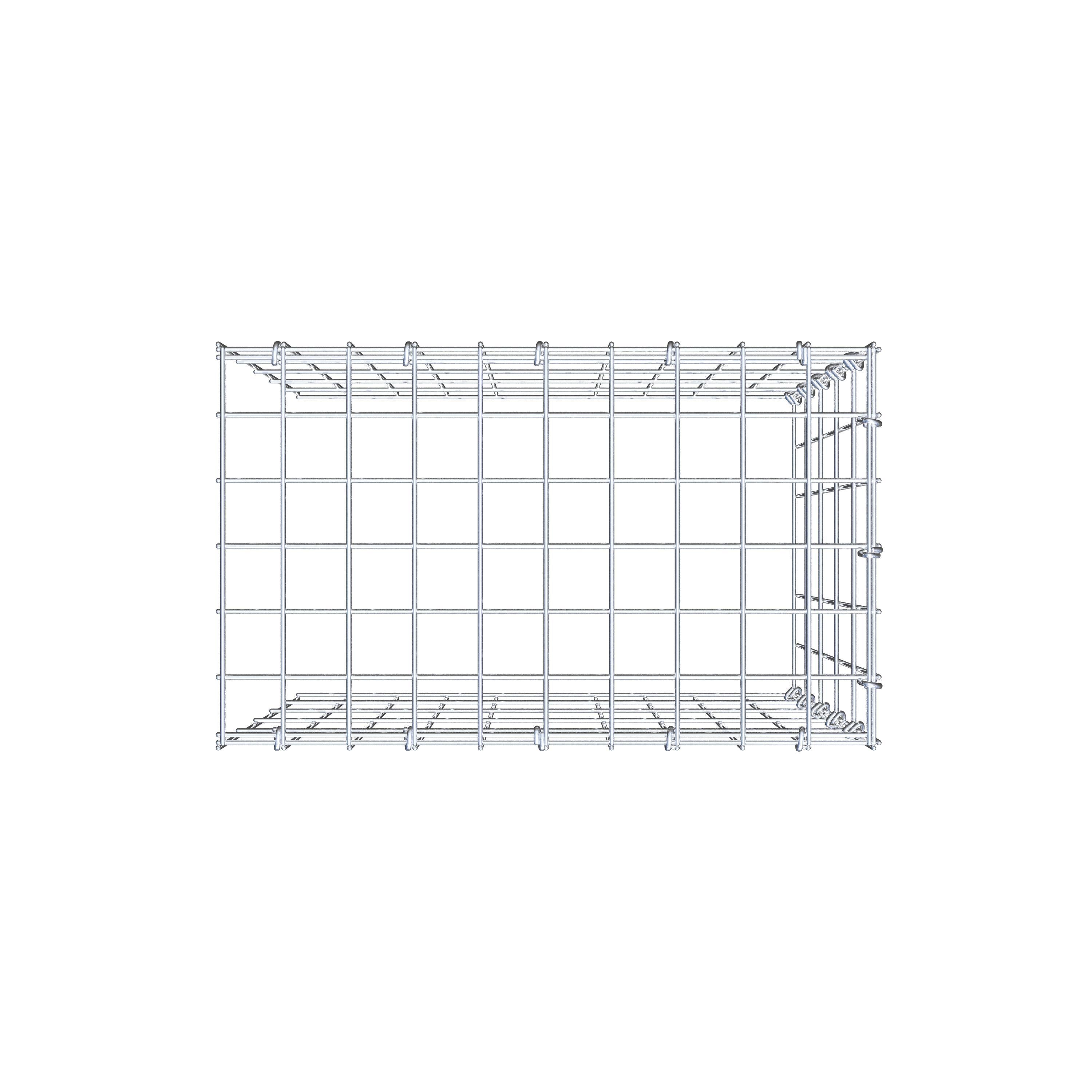 Fourche rapportée type 4 50 cm x 50 cm x 30 cm (L x H x P), mailles 5 cm x 10 cm, anneau C