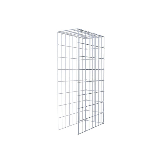 Monteret gabion type 4 80 cm x 40 cm x 20 cm (L x H x D), maskestørrelse 5 cm x 10 cm, C-ring