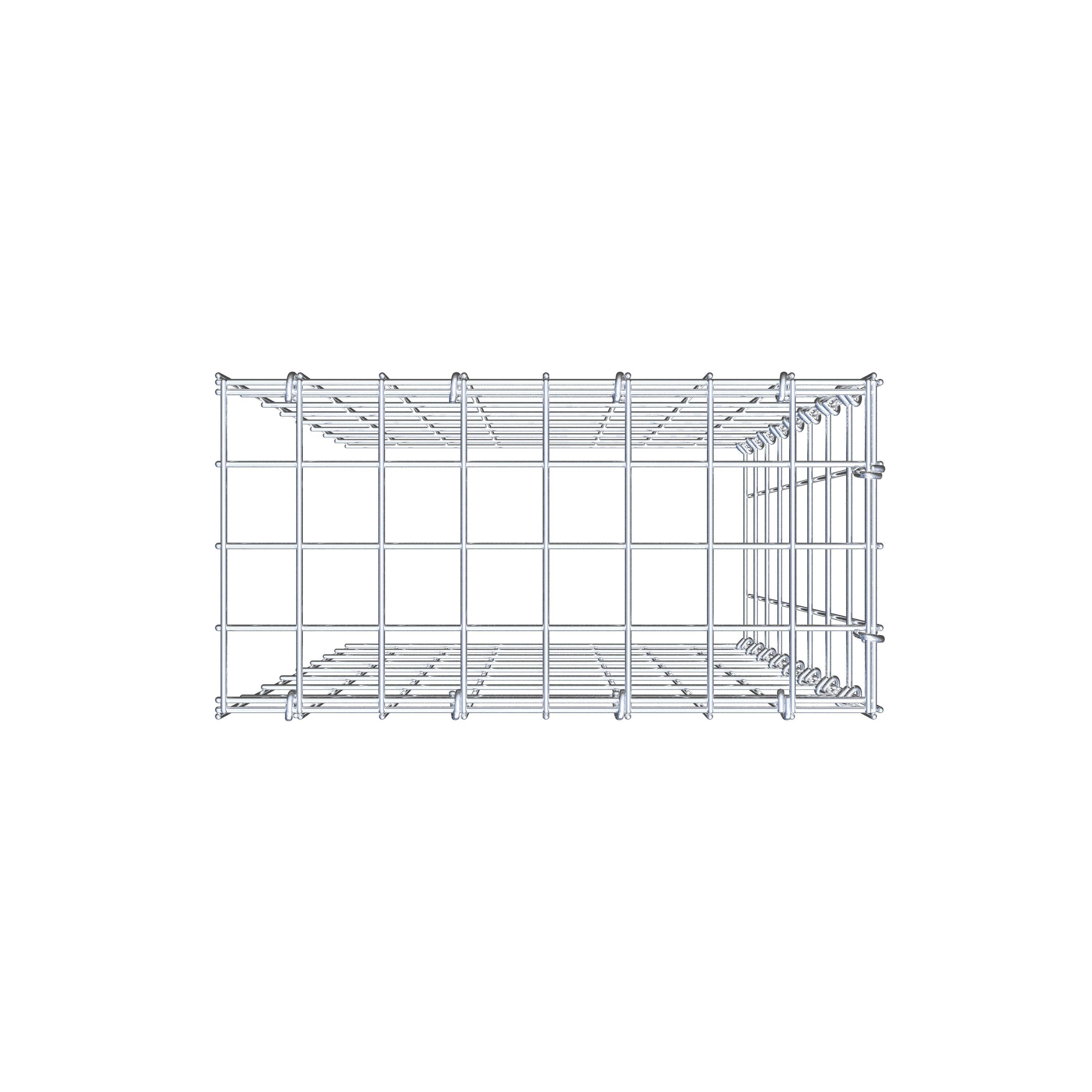 Anbaugabione Typ 4 80 cm x 40 cm x 20 cm (L x H x T), Maschenweite 5 cm x 10 cm, C-Ring