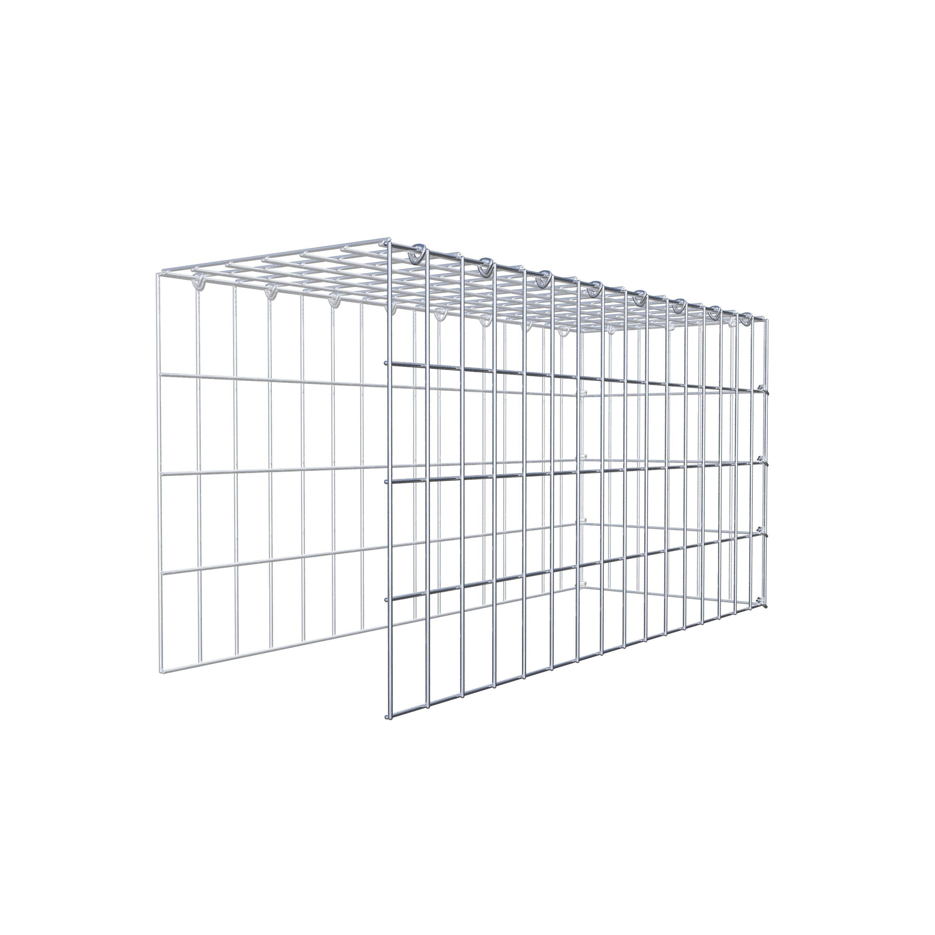 Fourche rapportée type 4 80 cm x 40 cm x 30 cm (L x H x P), mailles 5 cm x 10 cm, anneau C