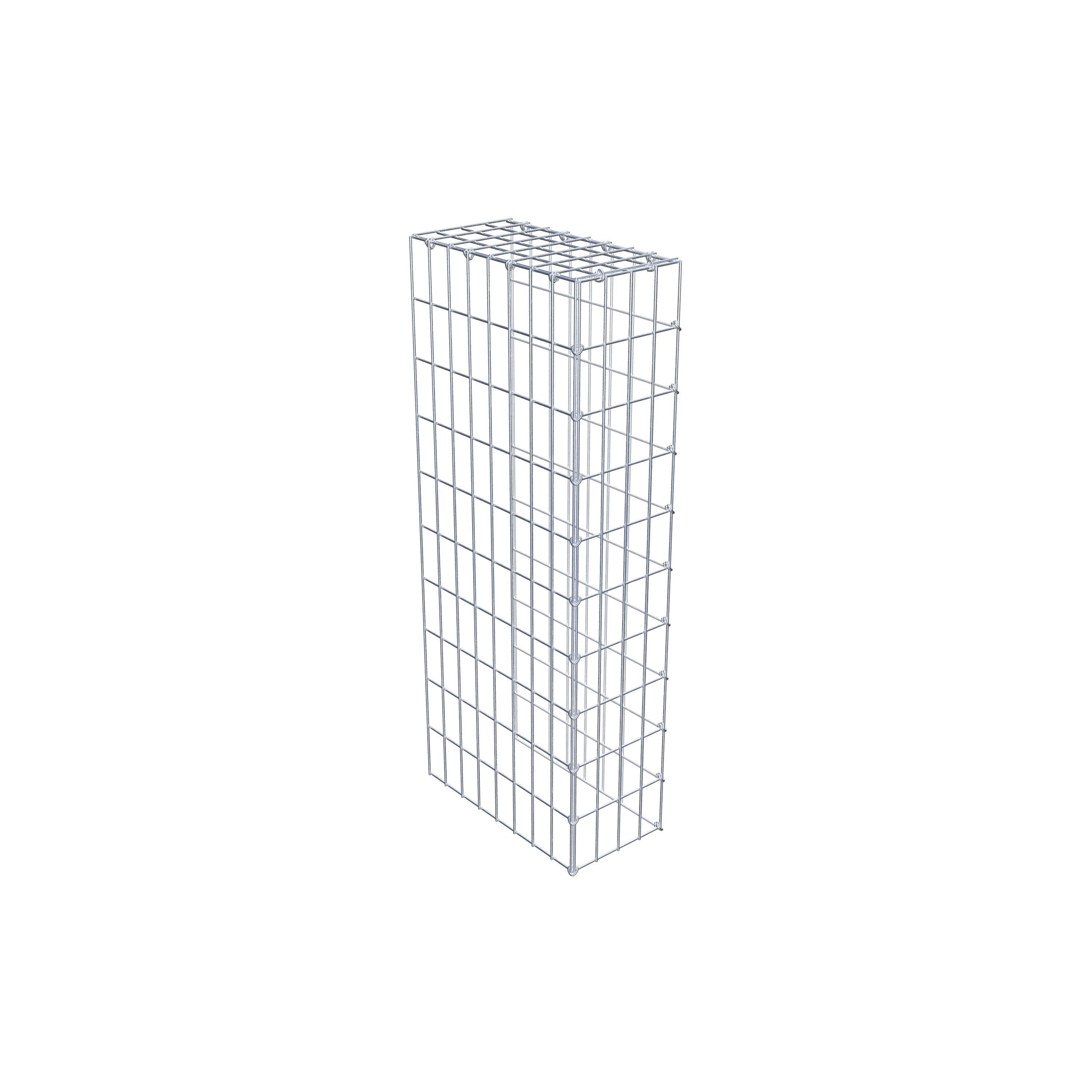 Opzetpaal type 4 100 cm x 40 cm x 20 cm (L x H x D), maaswijdte 5 cm x 10 cm, C-ring