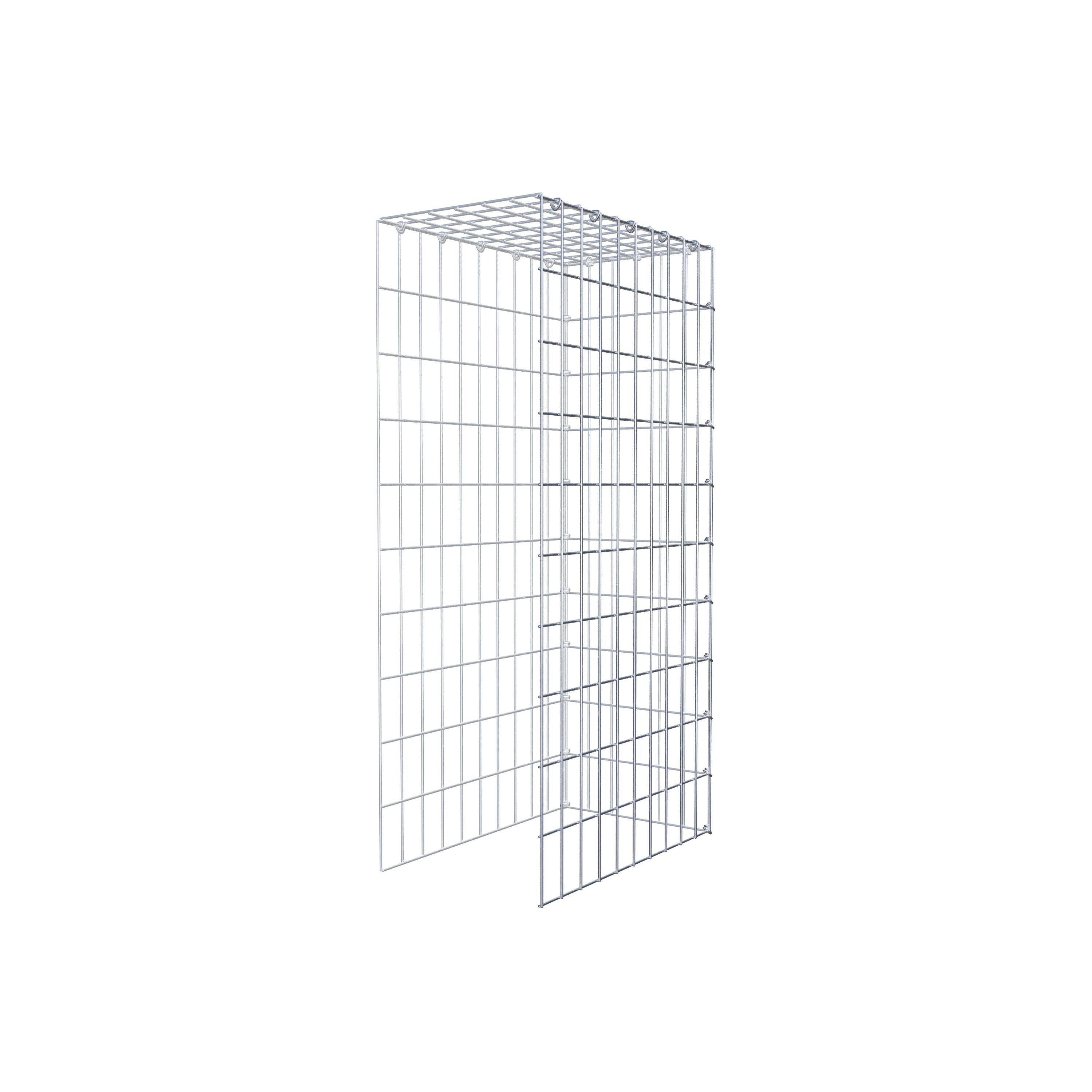 Fourche rapportée type 4 100 cm x 50 cm x 30 cm (L x H x P), mailles 5 cm x 10 cm, anneau C