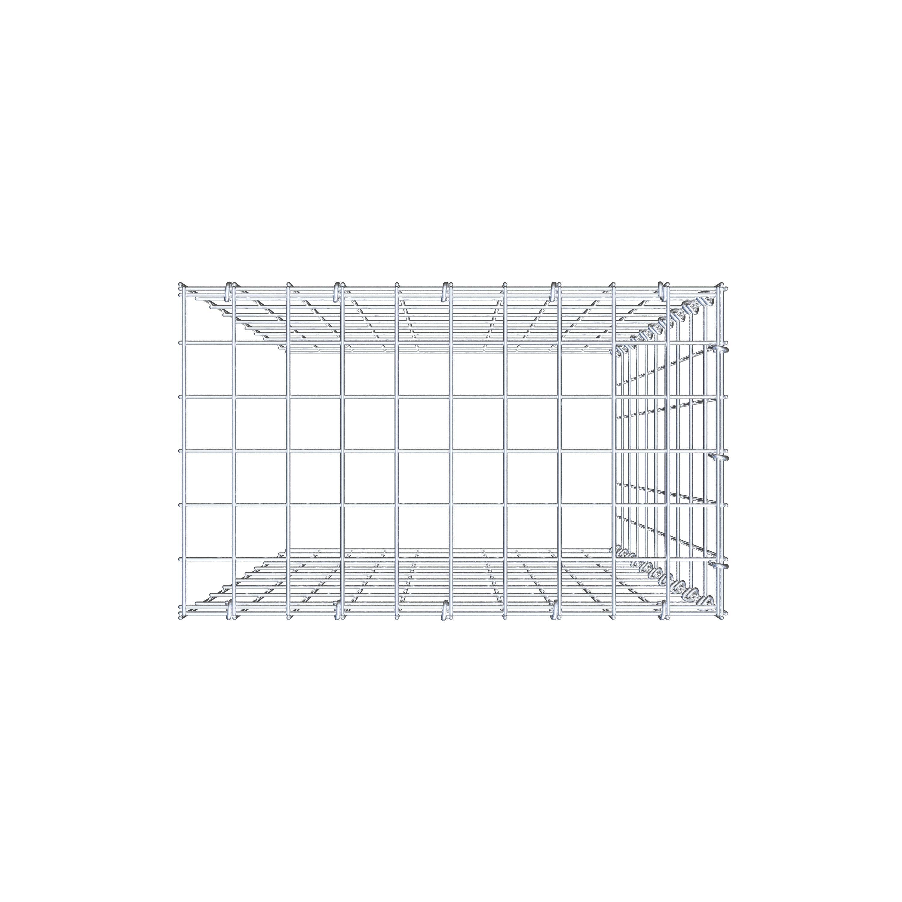 Fourche rapportée type 4 100 cm x 50 cm x 30 cm (L x H x P), mailles 5 cm x 10 cm, anneau C