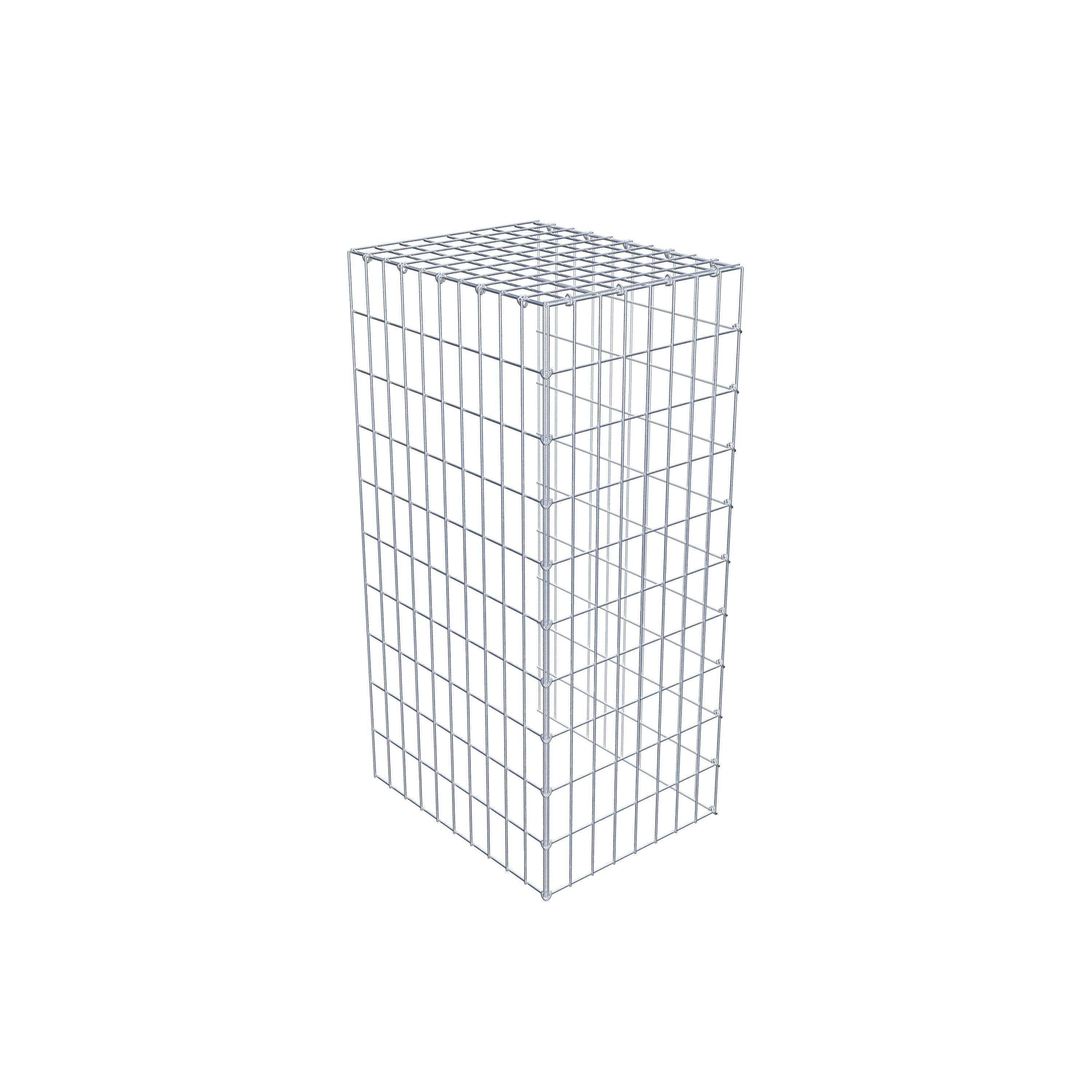 Opzetpaal type 4 100 cm x 50 cm x 40 cm (L x H x D), maaswijdte 5 cm x 10 cm, C-ring